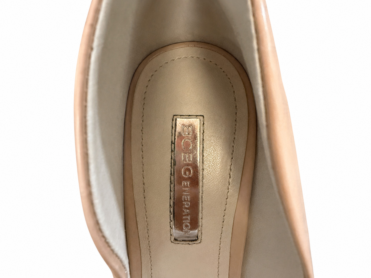BCBG Generation Conrad Nude Patent Pointed Toe Pumps Women’s Size 7.5 Heels