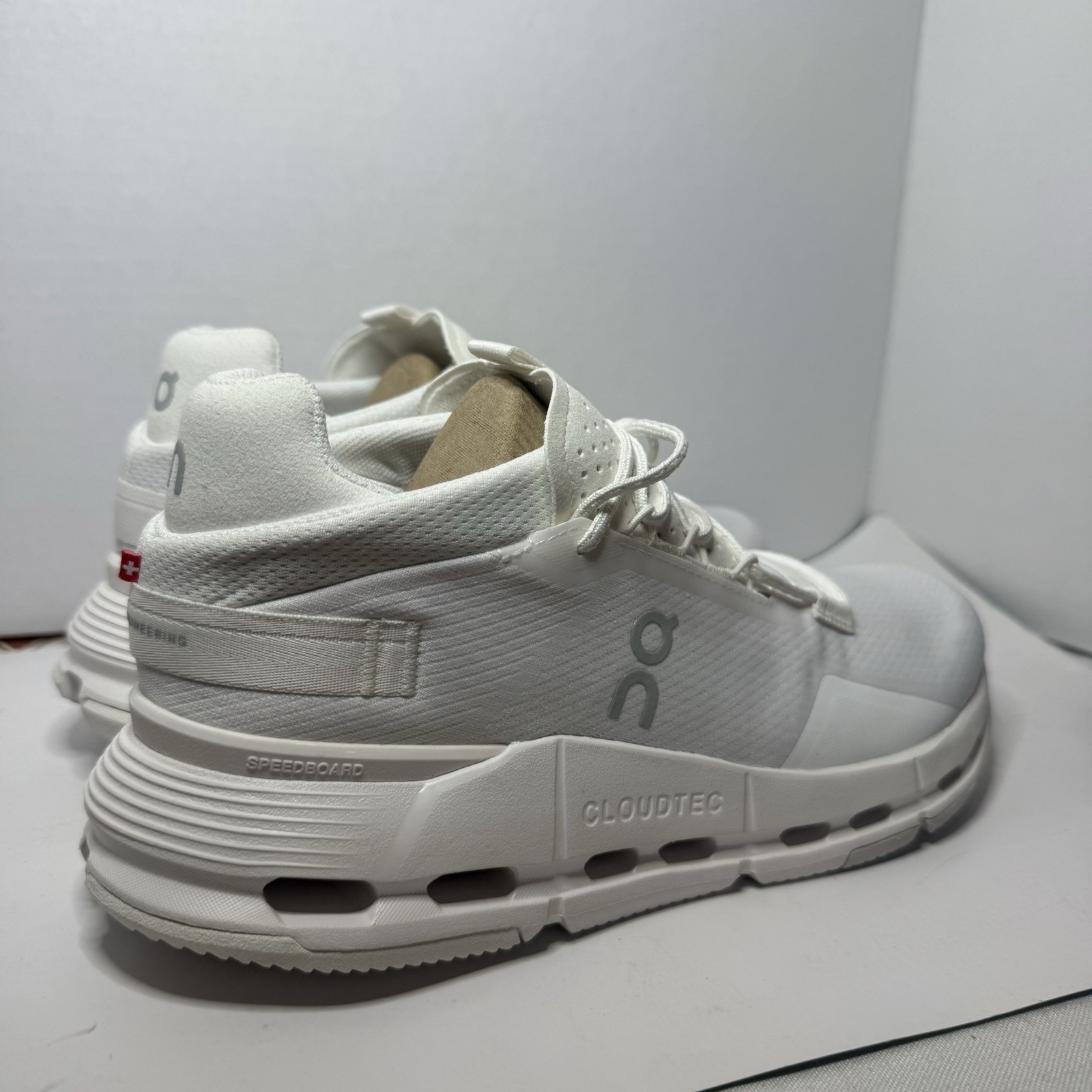 On Cloudnova 2 All White Running Sneakers Women’s Size 9 Medium