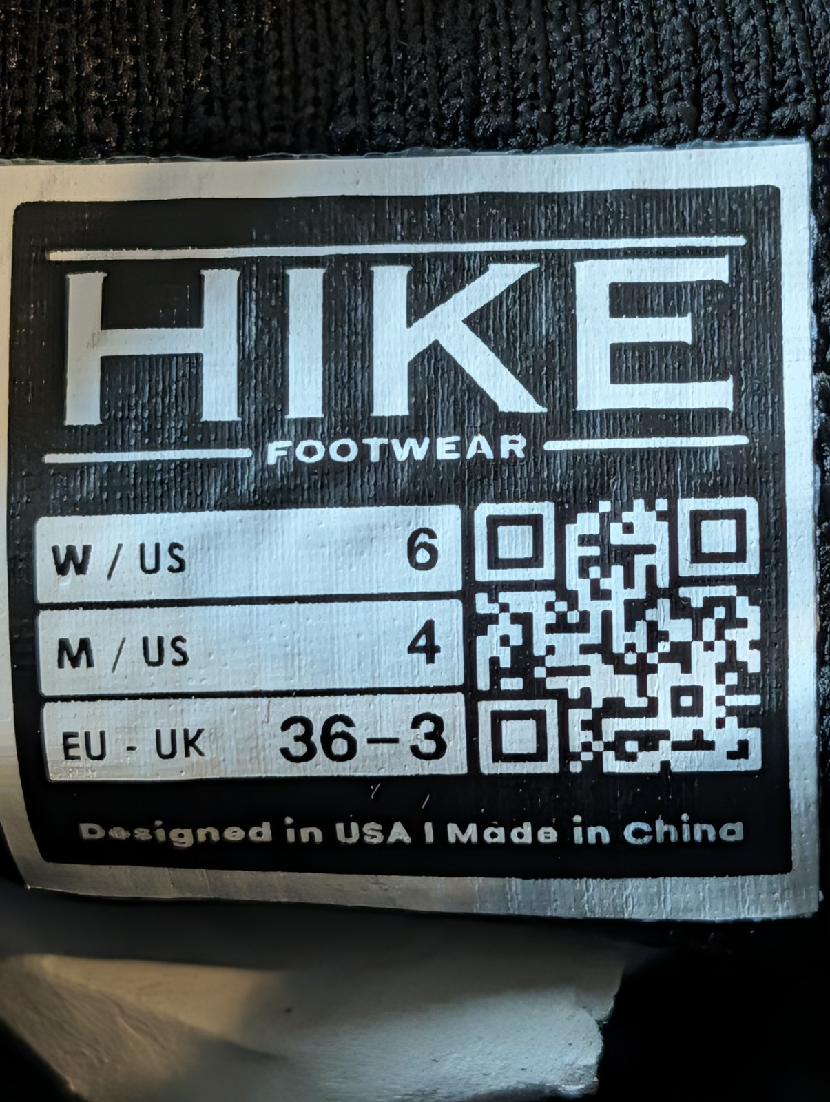 Hike Footwear Comforto Max Womens 6 Mens 4 EU36 Black Minimalist Barefoot Shoes