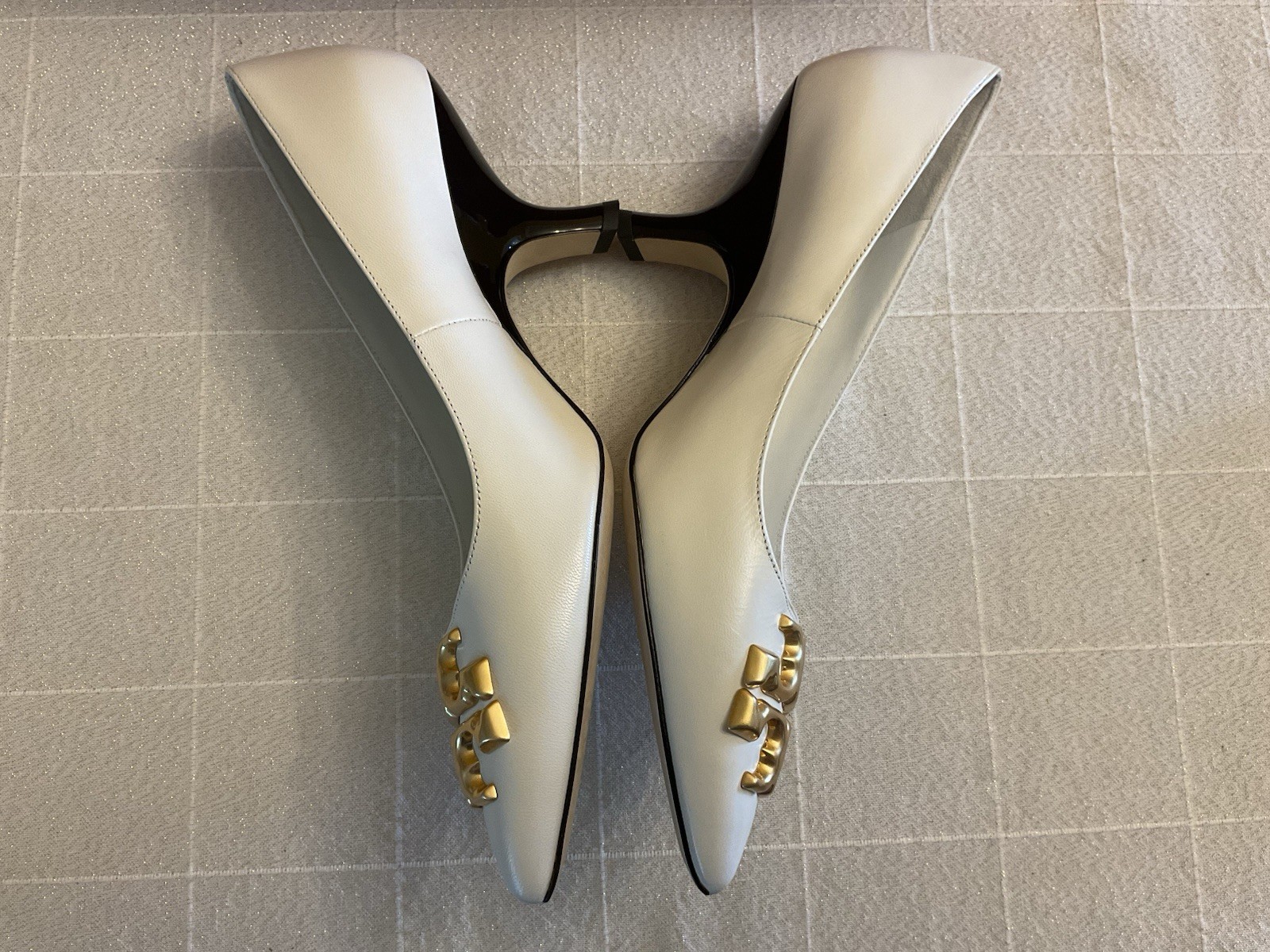 Tory Burch Eleanor Leather Slingback Kitten Heels Pumps Sz 9 $348