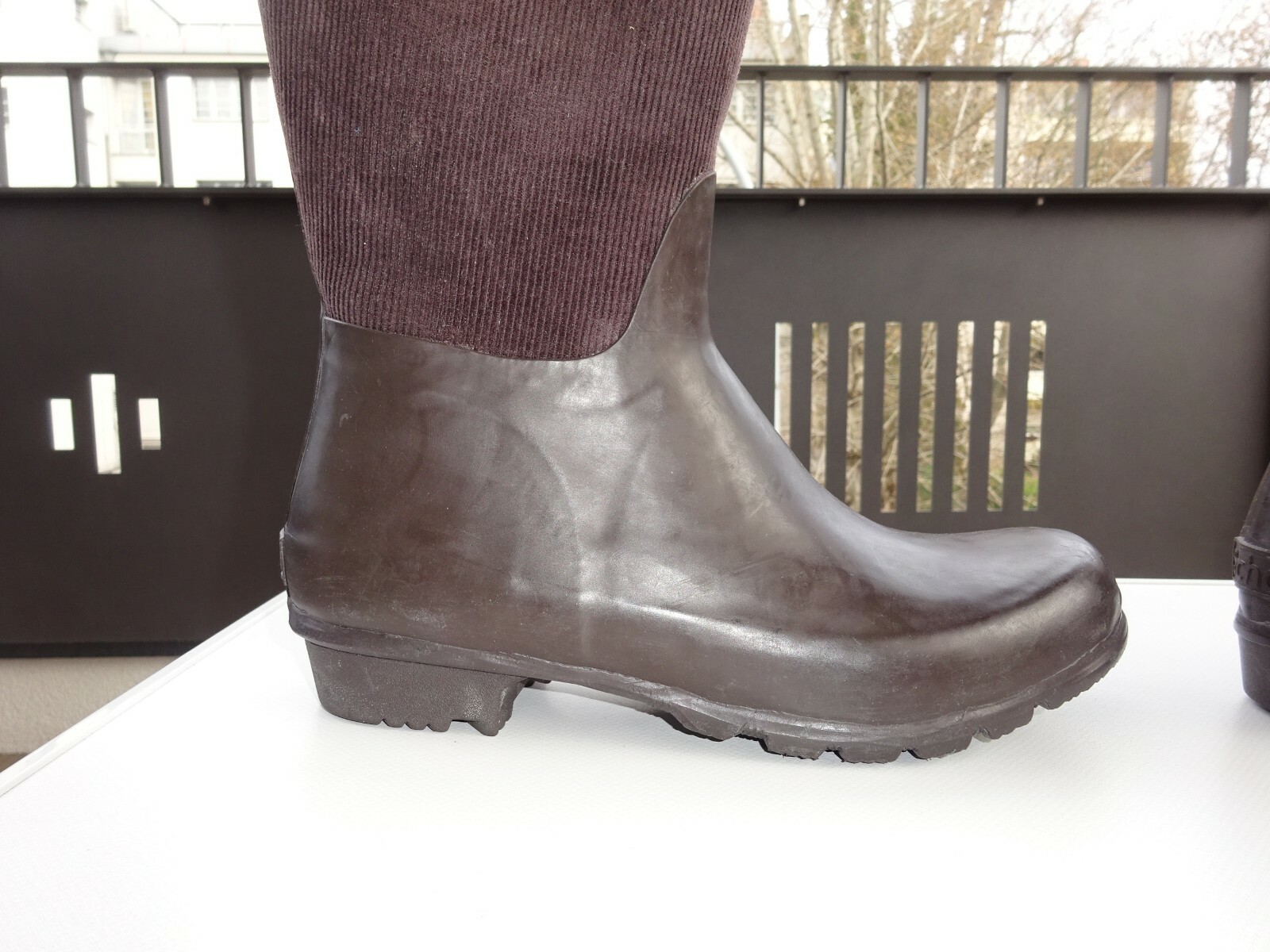 SCHOLL 299 DR.SCHOLL Damen Schuhe Stiefel Gummistiefel Gummi Kord Gr.37 Neuw