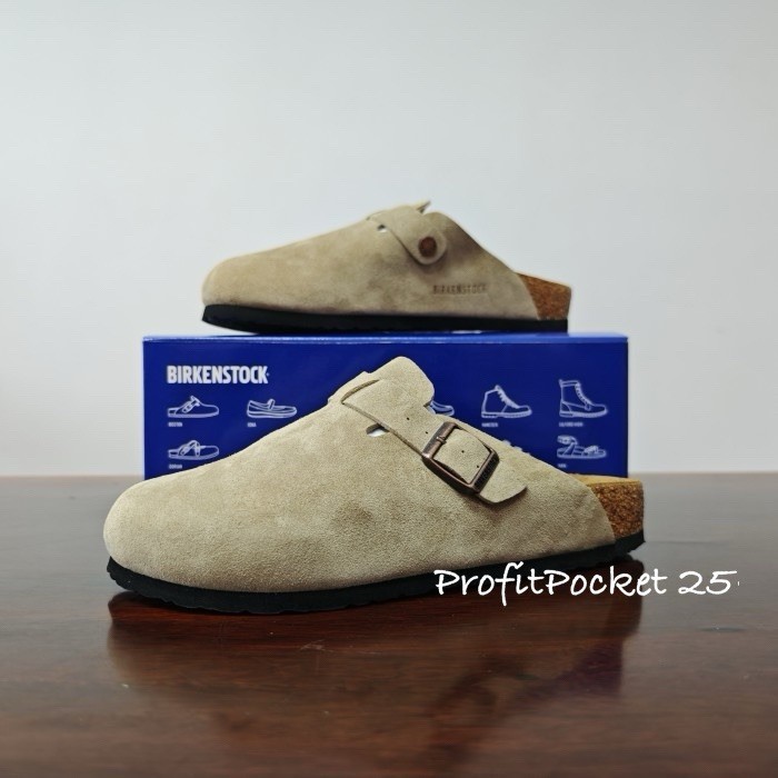 Birkenstock Boston taupe suede Size 40 EU Regular/Wide Fit