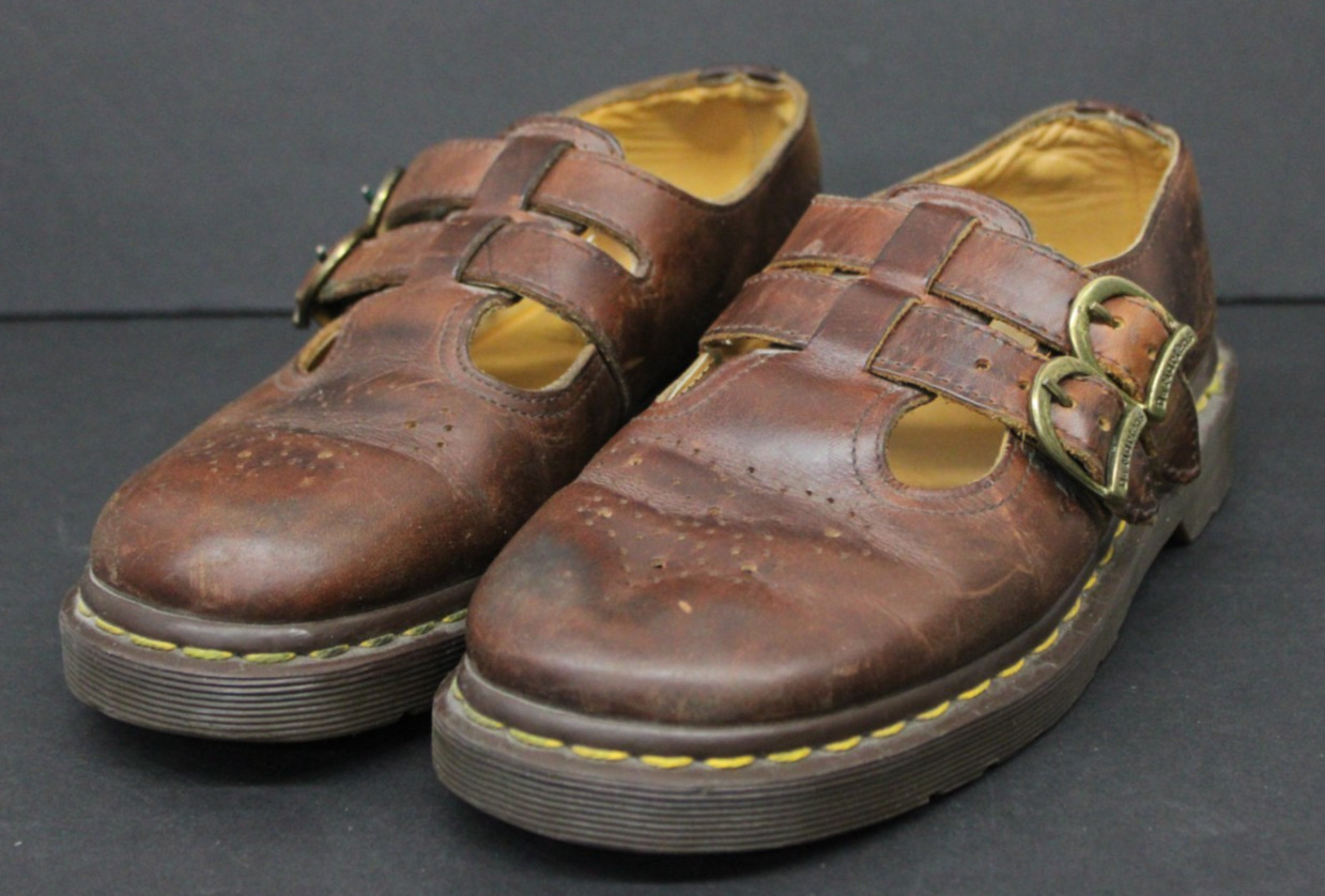 Vintage 1990s Dr. Martens Made in England 8065 Brown Mary Jane Size 5 UK / 7 US