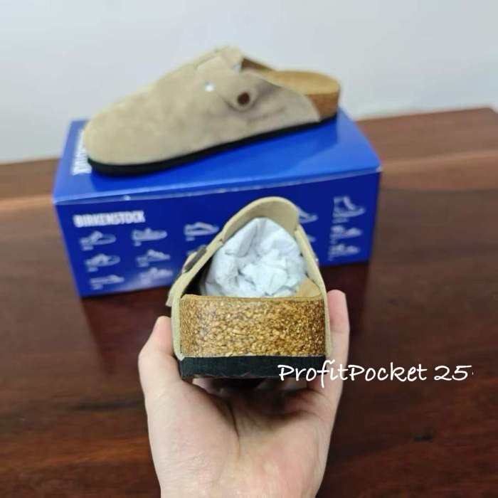 Birkenstock Boston taupe suede Size 40 EU Regular/Wide Fit