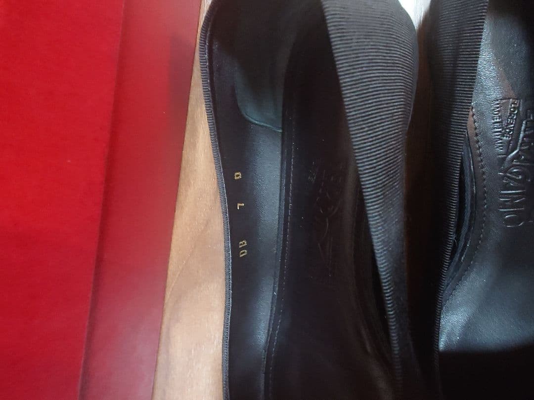 Ferragamo Shoes Women 8.0US Not Available Design Size Flat Pumps Viva 7 Black Li