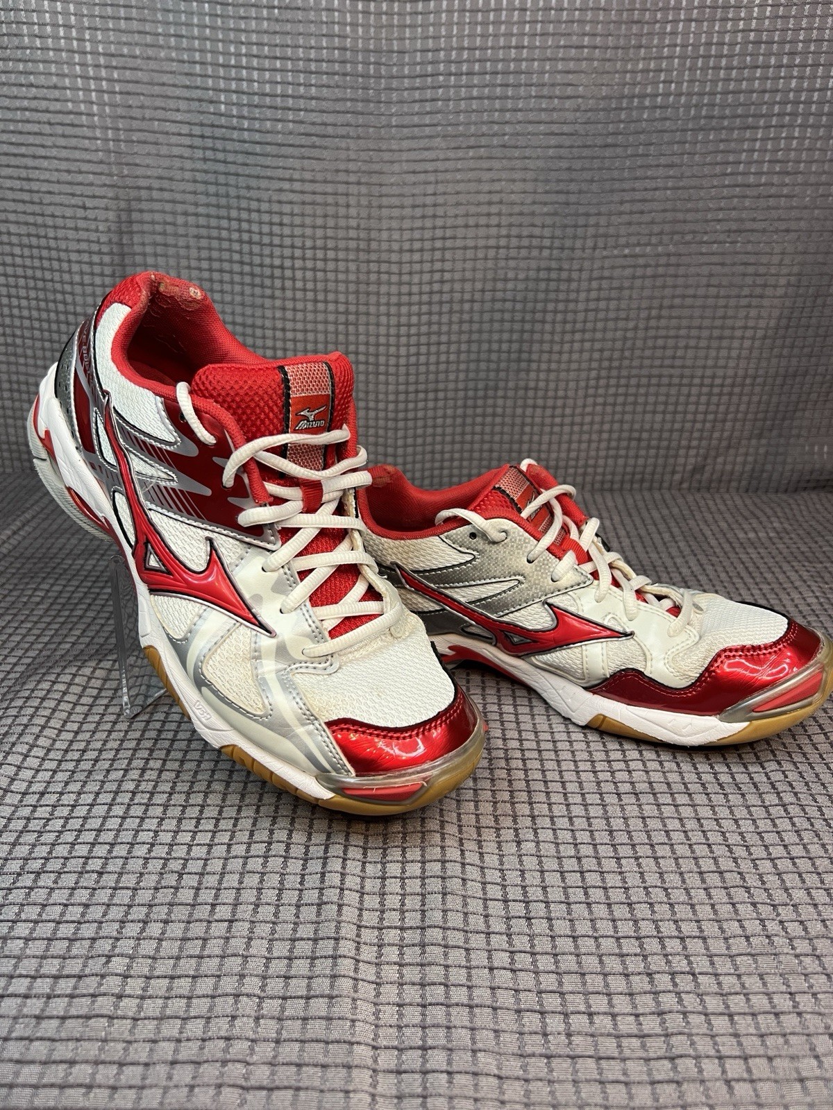 Mizuno Womens Wave Bolt 4 Size 9 Red White Athletic Volleyball Shoes