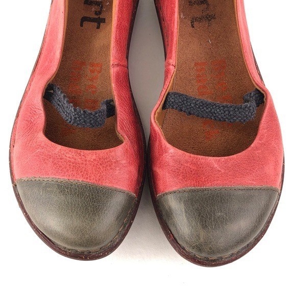 The ART Company Red Leather Mary Jane Ballerina Flat Shoes EUR 38 Womens Size 7