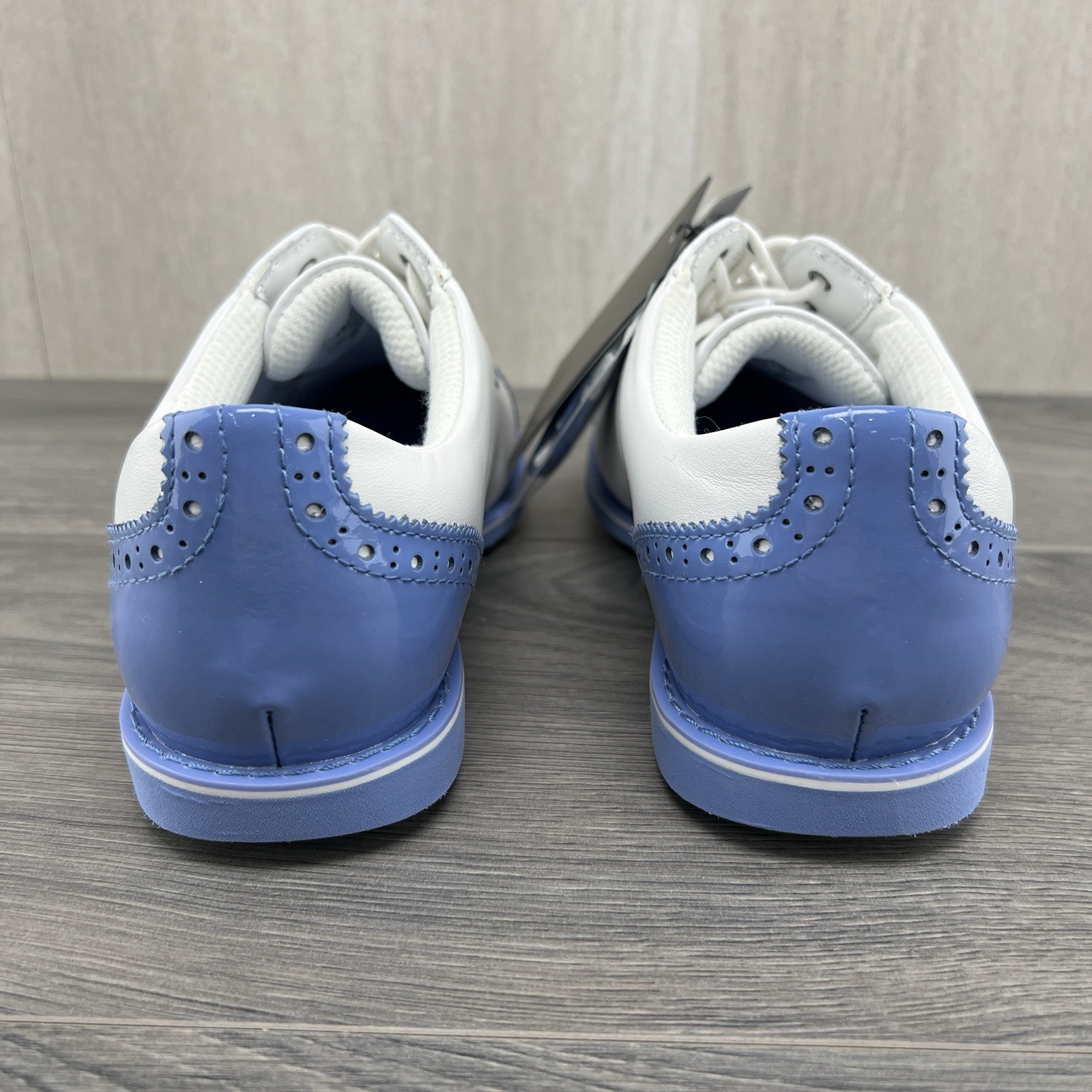 G/Fore Ladies Cap Toe Gallivanter Size 7.5 Womens White Vista Blue Golf Shoes