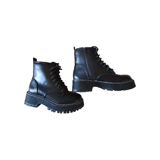 MADDEN NYC Womens Army Combat BOOTS Winter Fall Spring Black Size 6 Zipper Lace