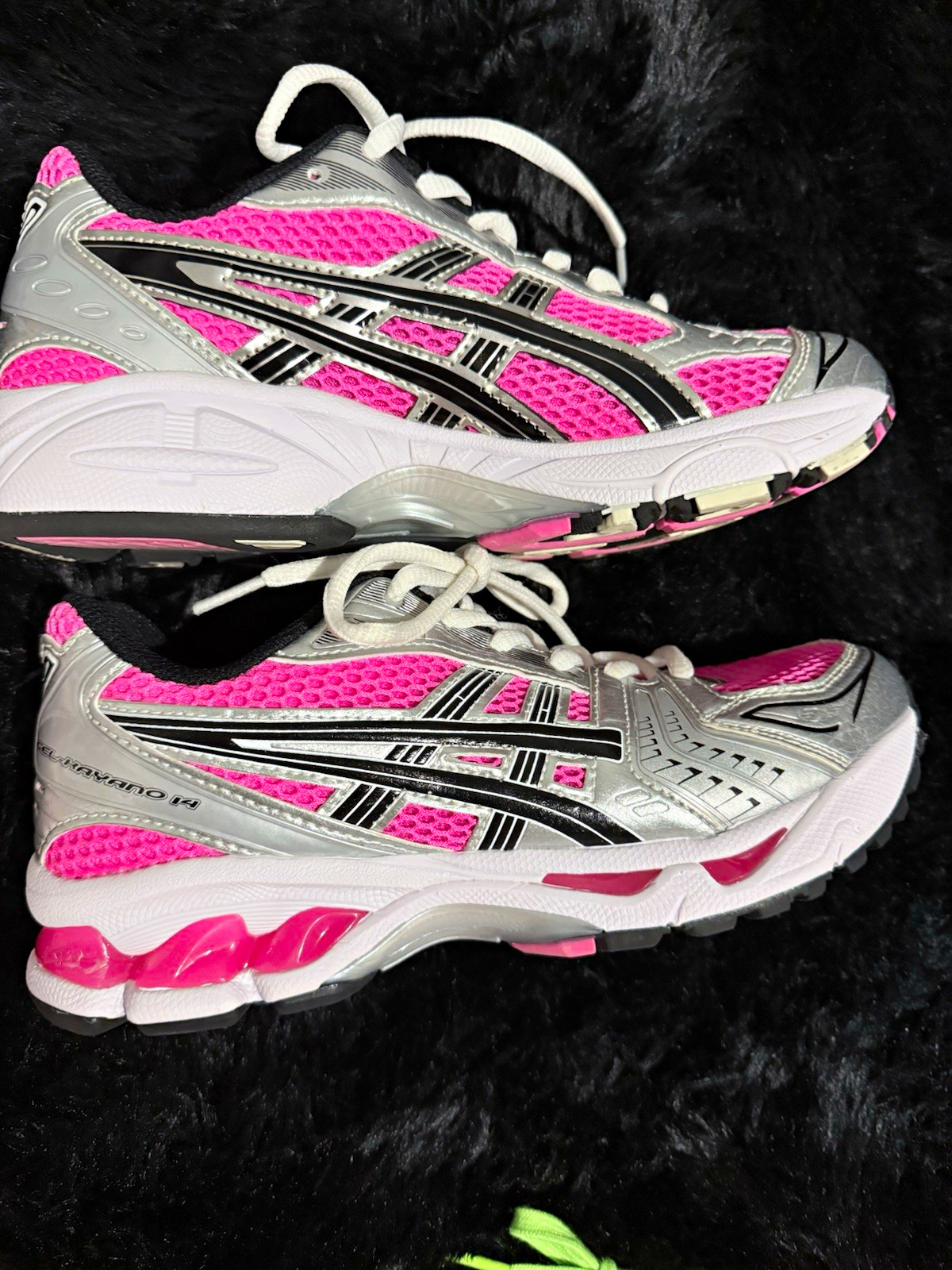 ASICS GEL-Kayano 14 Women’s Mesh Low Top Sneakers Pink Silver Black White
