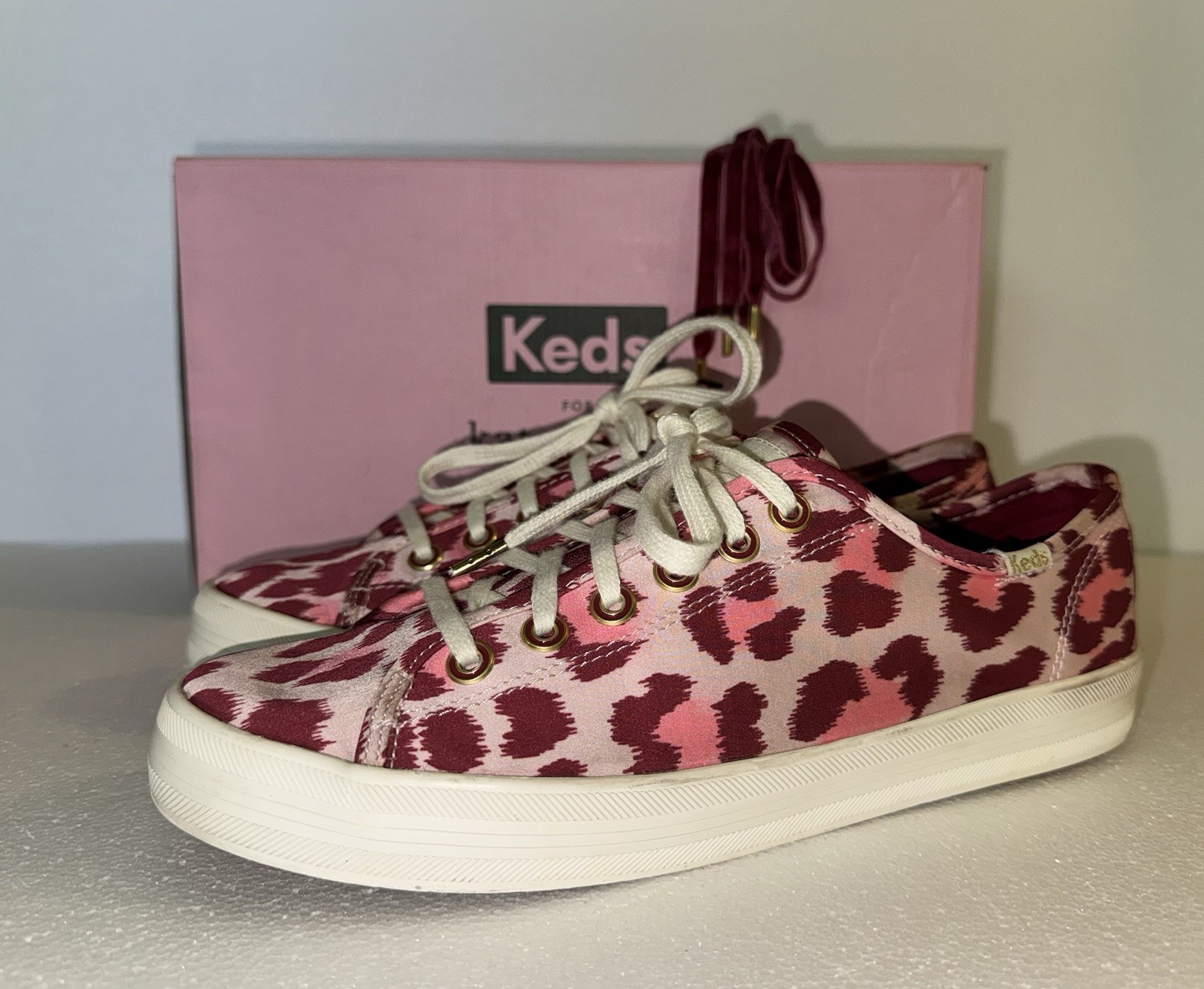 Keds kate spade ny Kickstart Leopard Print Pink Sneakers WF62373