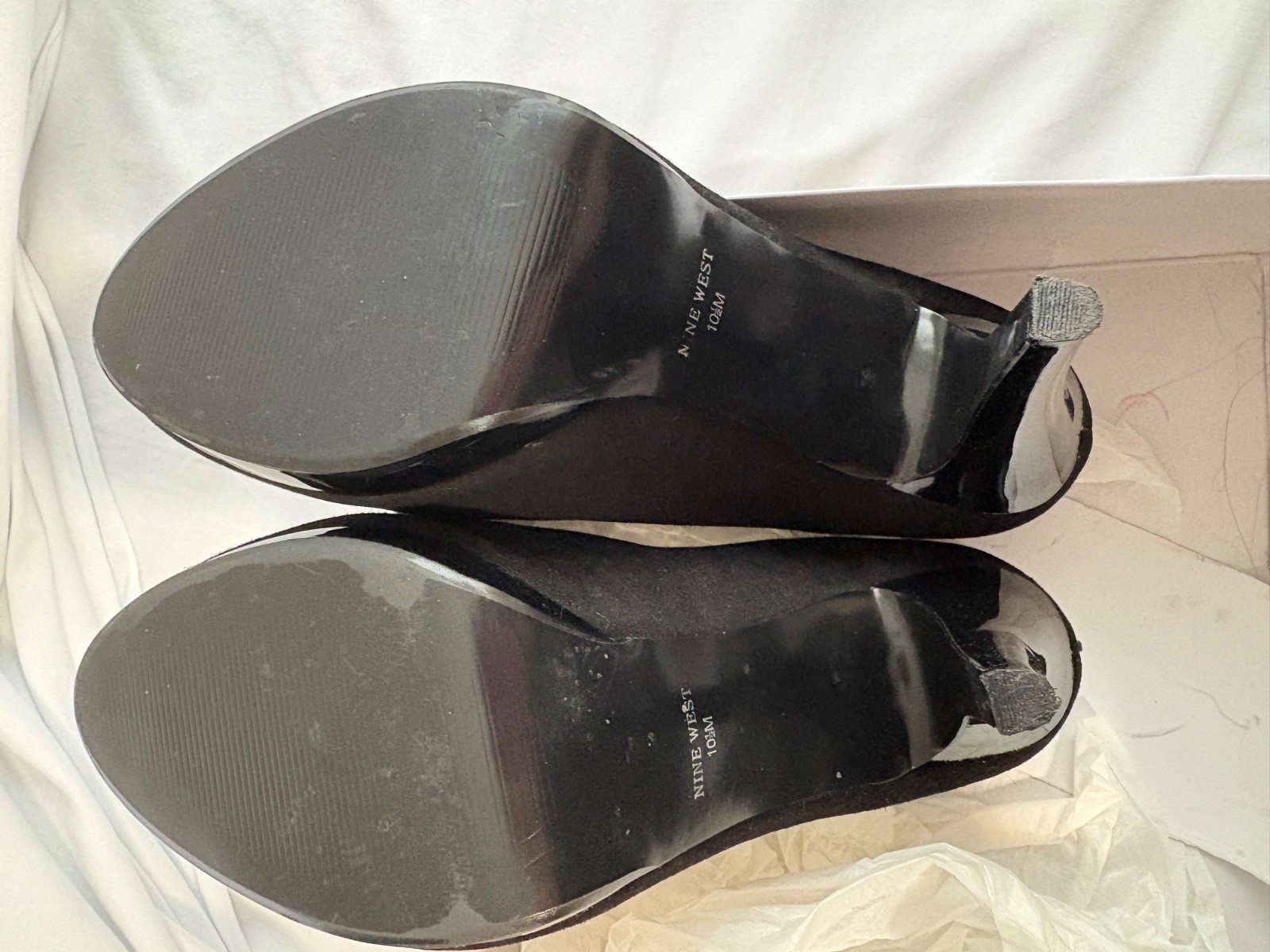 Nine West HotHotHot Black suede bootie size 10.5