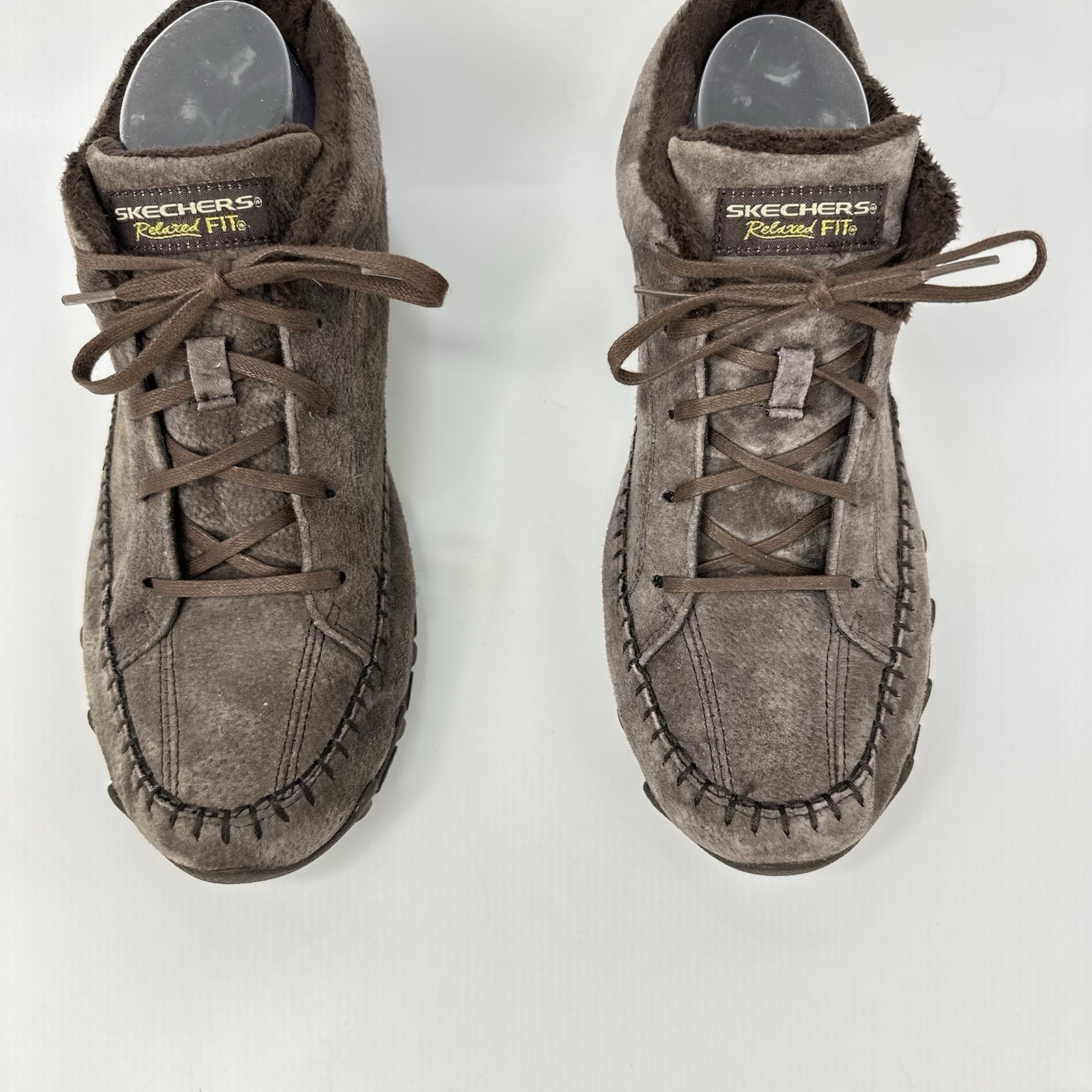 Skechers Bikers Totem Pole Women 11 Brown Suede Faux Fur Chukka Boot 49013