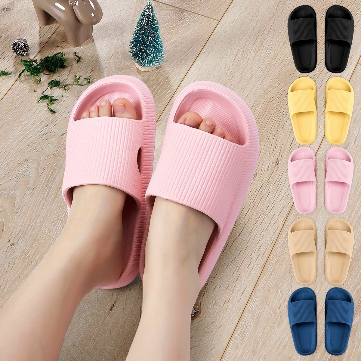 Sandals Ultra-Soft Slippers Extra Soft Cloud Shoes Anti-Slip Home Garden Beach