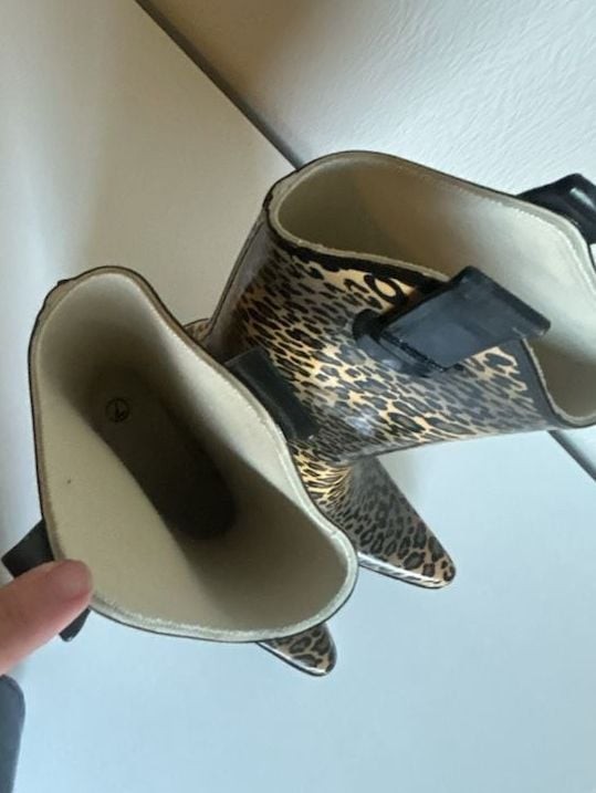 Leopard Print Rubber Cowgirl Rain Boots