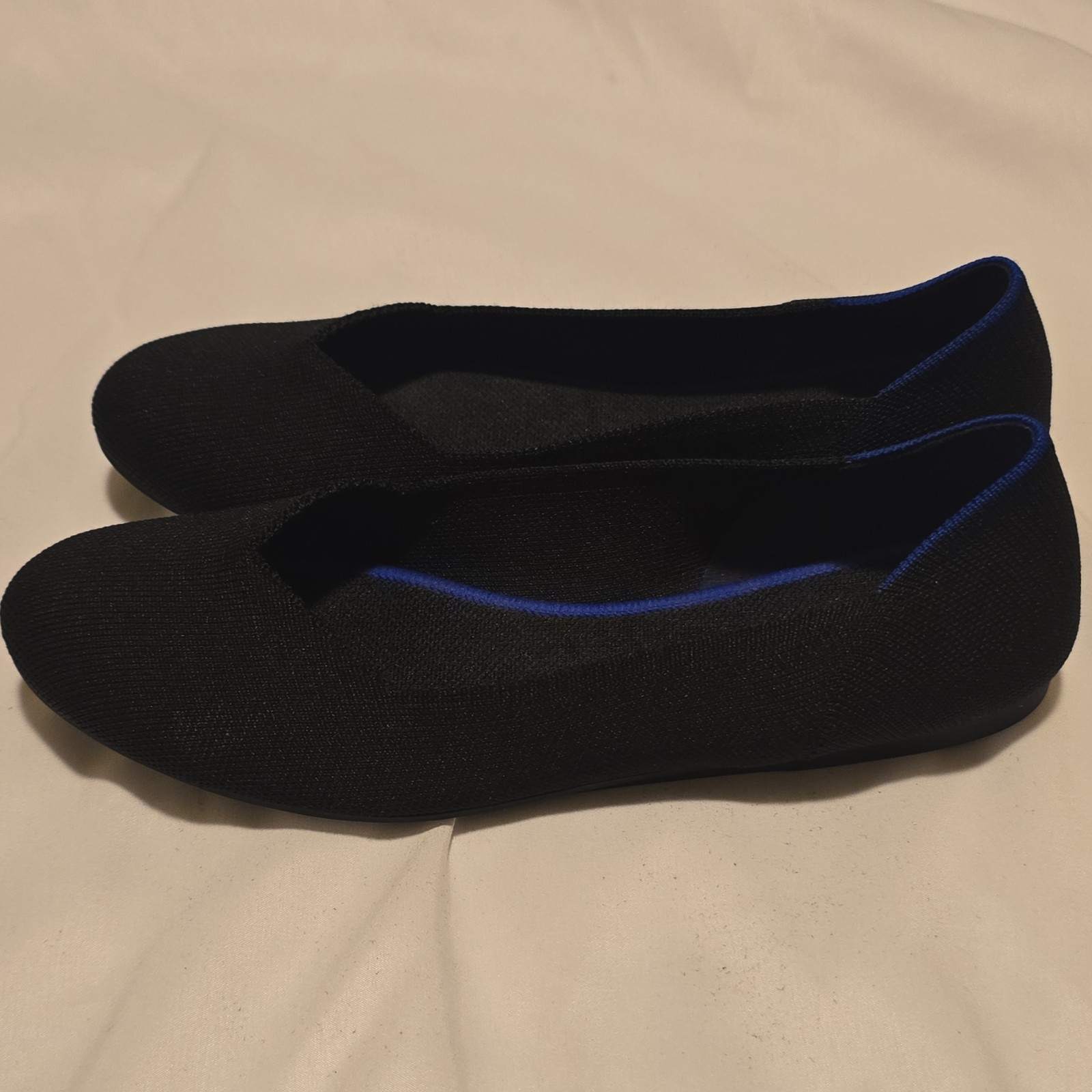 Rothy’s Black Knit Ballet Flats Round Toe Slip On Comfort Women’s 9.5