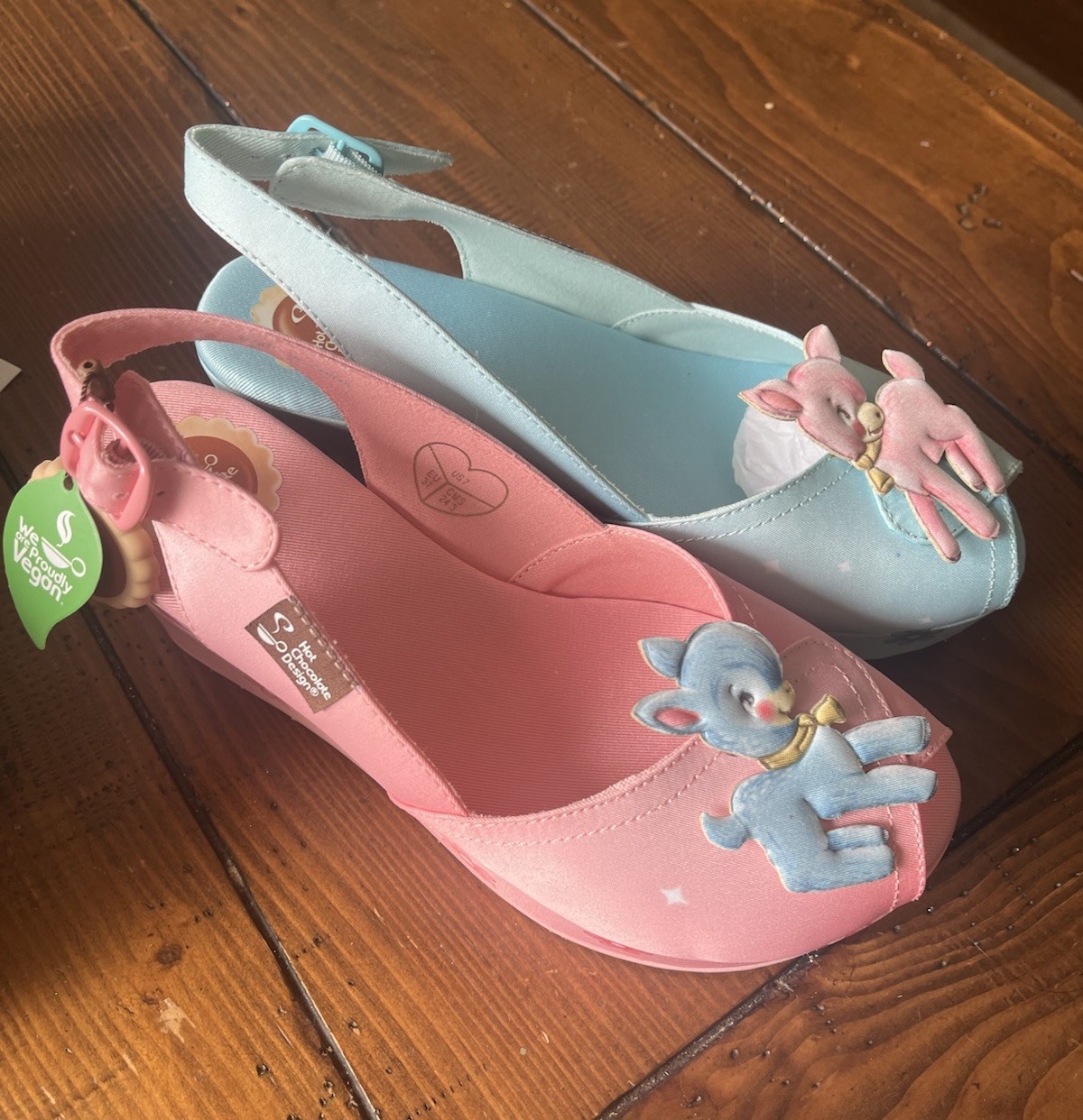 Brand new in box Hot Chocolate design deer wedge sandals size 7
