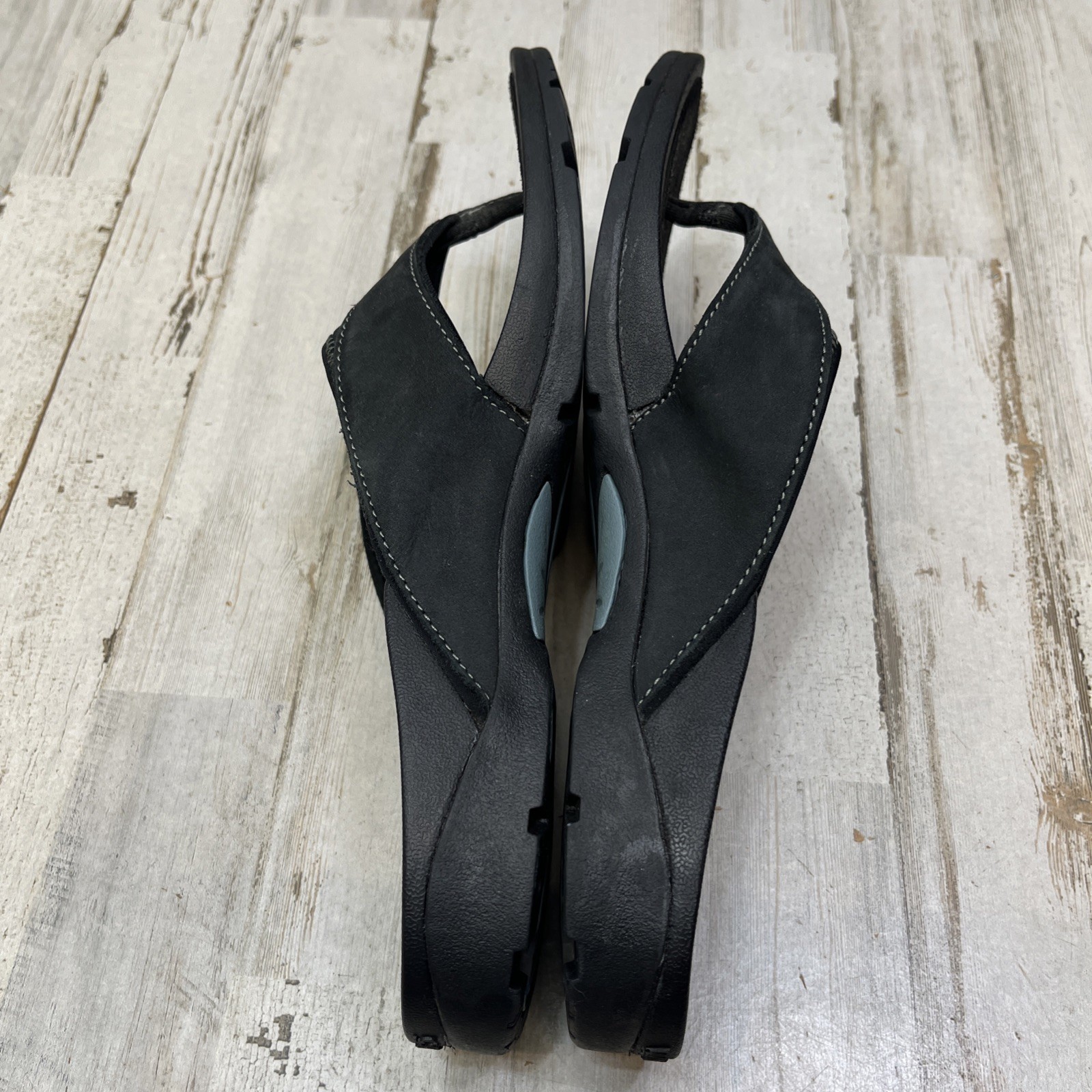 Abeo Balboa W400 Sandals Flip Flops Thongs Women’s Sz 8.5N Leather/Textile Black