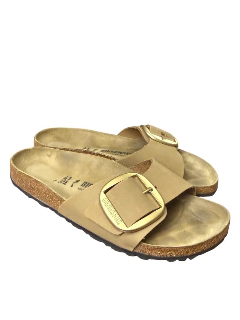 Birkenstock Madrid Big Buckle Sandal Sandcastle Leather Women size 41 US 10