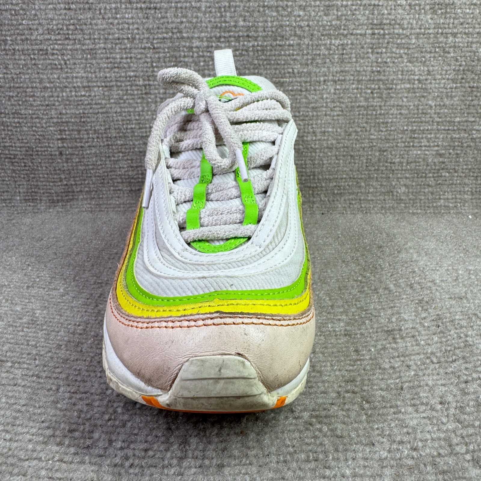 Nike Air Max 97 Womens 7.5 White Green Pink FD0870-100 Sneakers