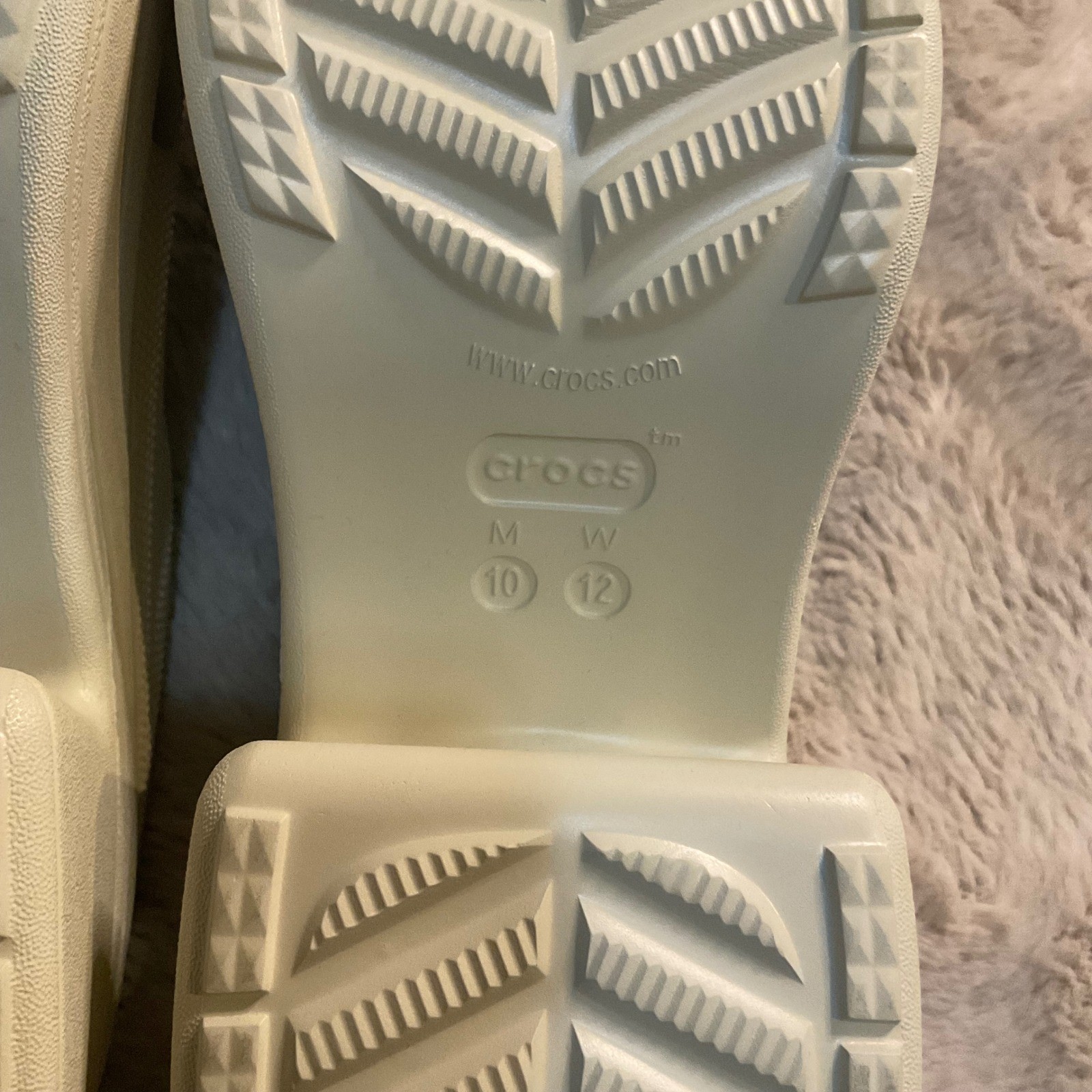 Crocs Siren Platform Clogs Bone Ivory Color Unisex W 12 M 10 High Heel