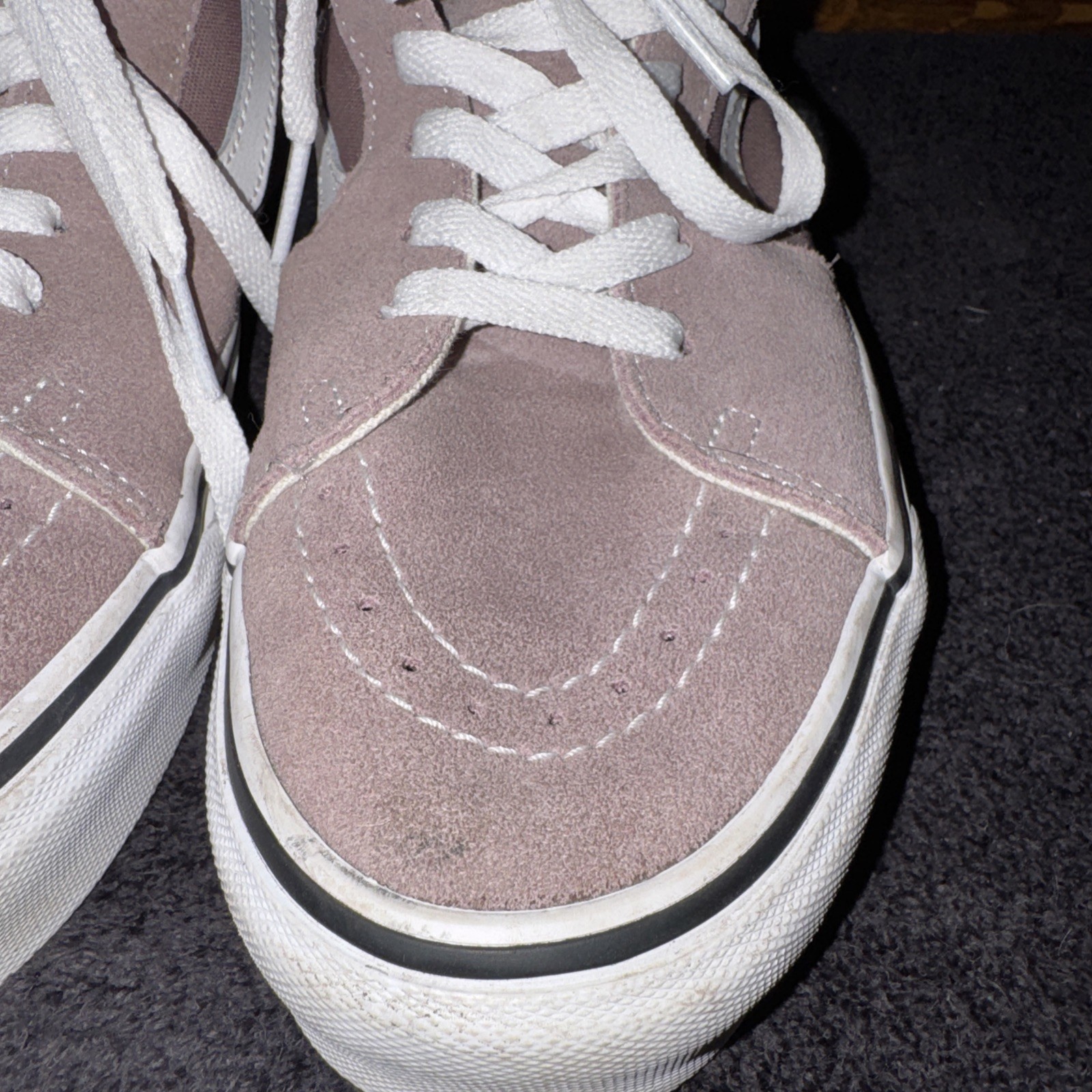 Vans Sk8 Hi Tapered Women’s 10.0 or men’s 8.5 Pink Rose Smoke Canvas Skate Shoes