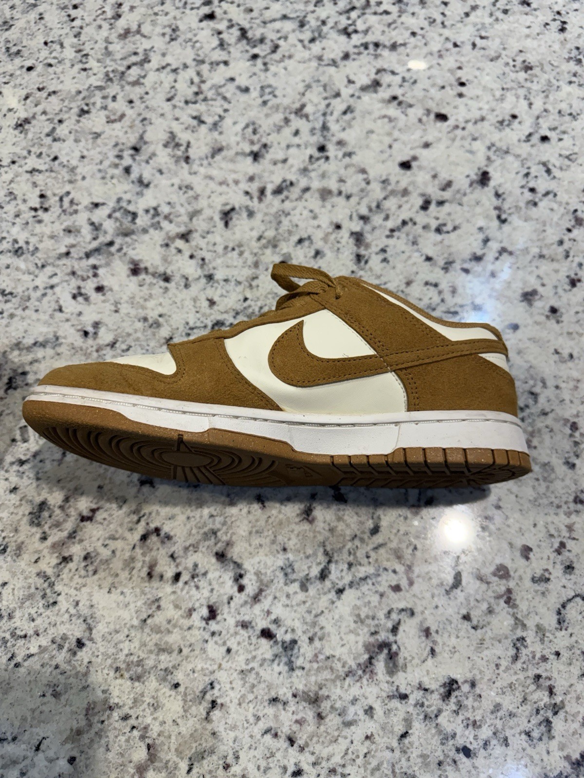 Nike Dunk Next Nature Low Flax Brown/White Low Top Lace-Up Sneakers HJ7673-100