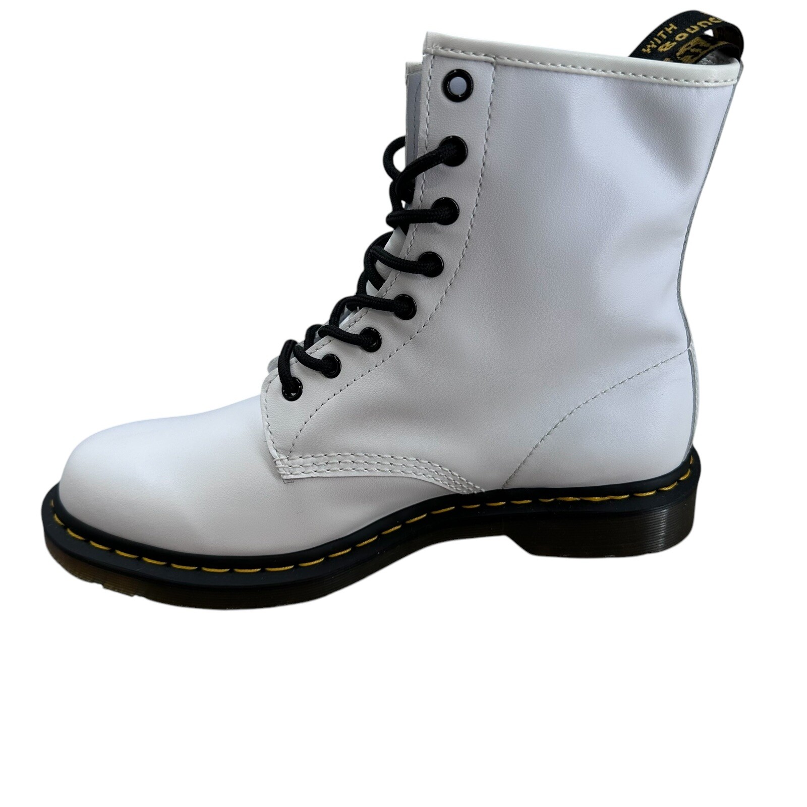 Dr Marten 1460 Smooth Leather Lace Up Boots Women’s Size 11 White NWB Combat