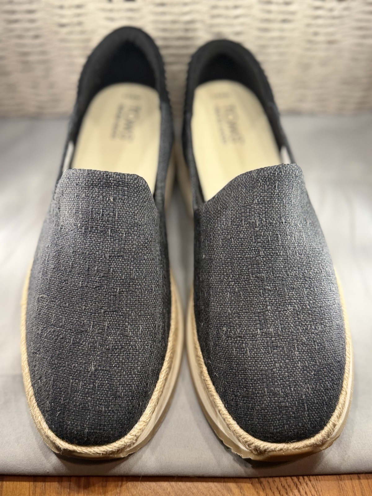 Tom’s Black Two Tone Slub/suede