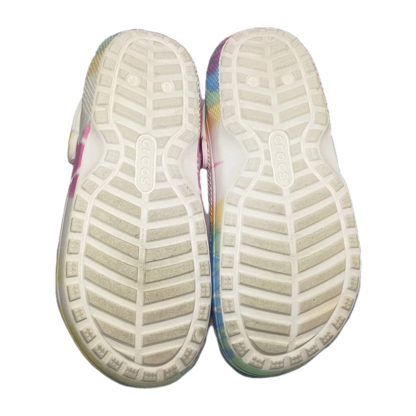 Crocs Clogs Unisex Baya Fuzzy Lined TieDye Pastel Swirl Spacecore Women 8/Men 6