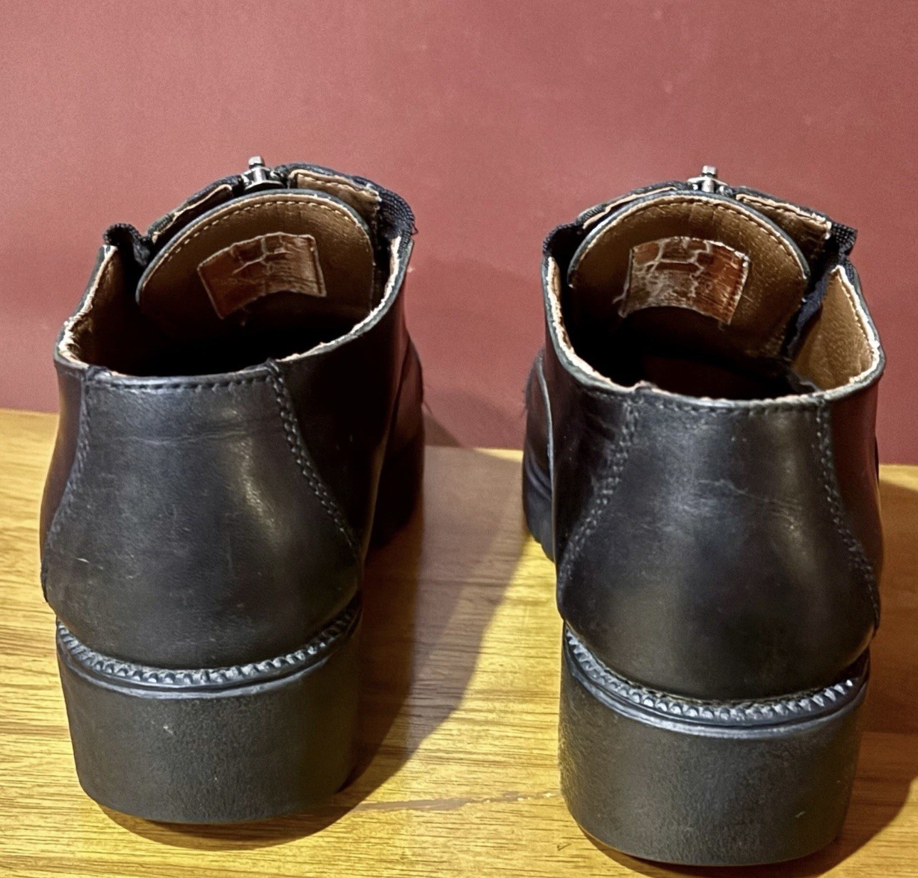 Harley Davidson 82012 Alternator Black Leather Front Zip Ankle Boot Womens 6.5