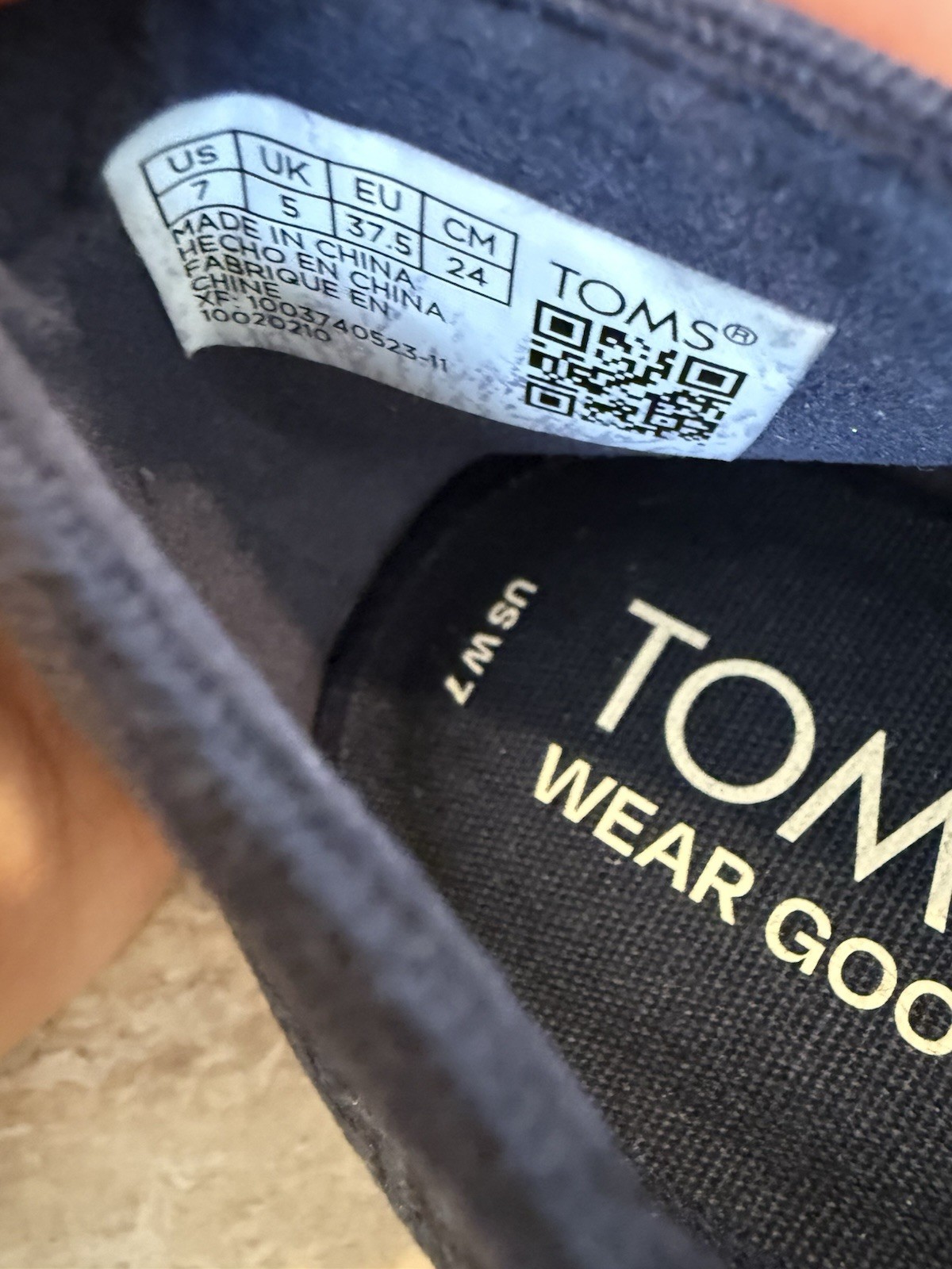 Toms Women’s Flats Navy Blue Sz 7