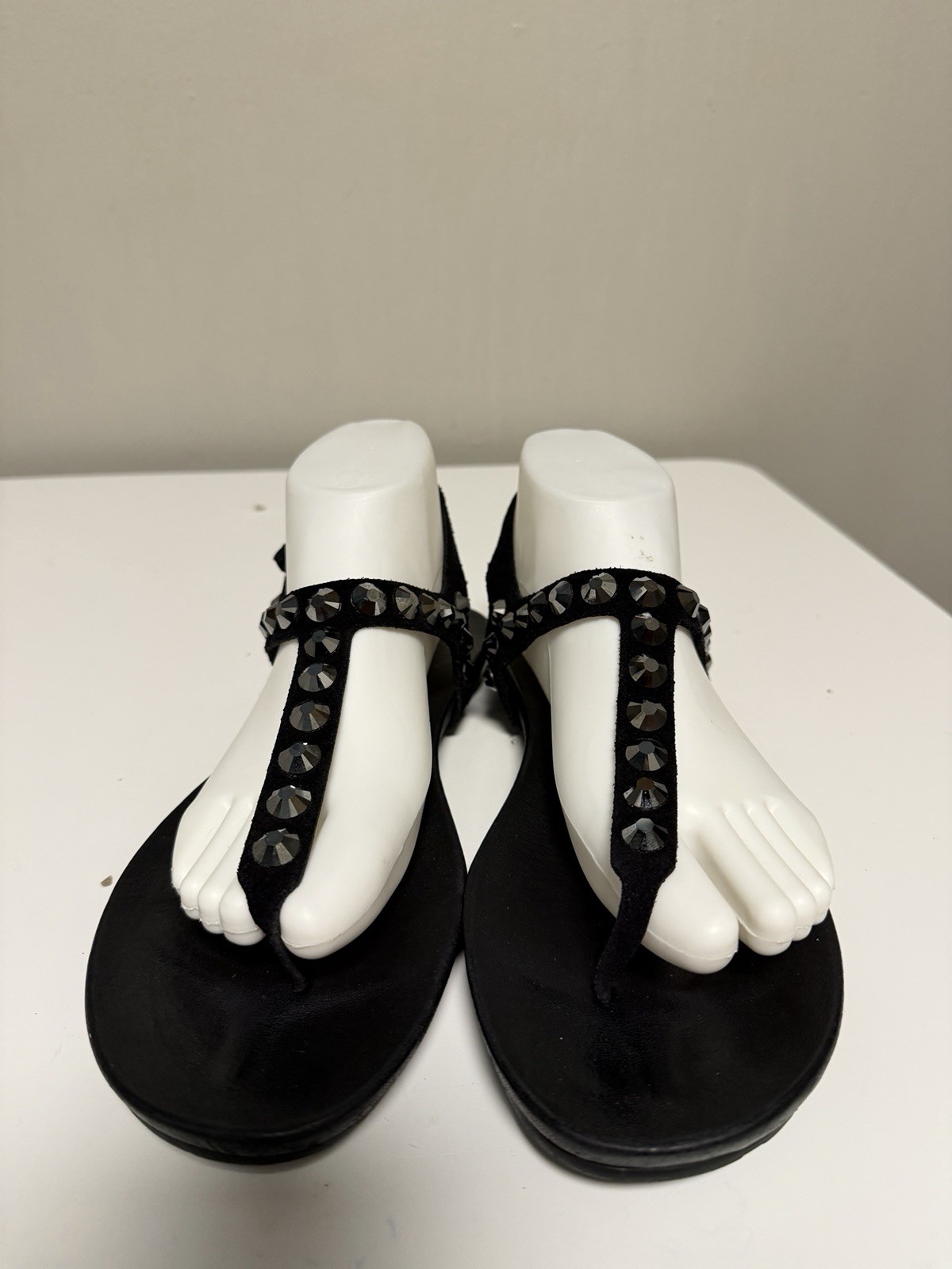 Pedro Garcia Judith Embellished Suede Flat Thong Sandals Women’s EU 39.5 US 9.5