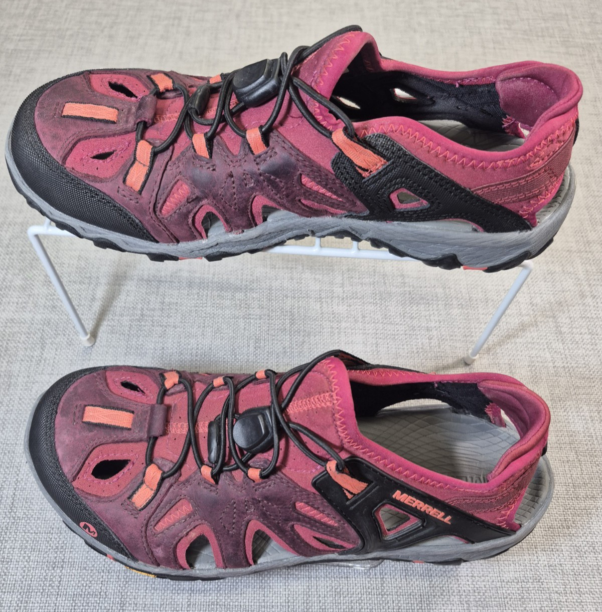 Merrell All Out Blaze Sieve Womens Sz 10 Vineyard Wine Pink Hiking shoe