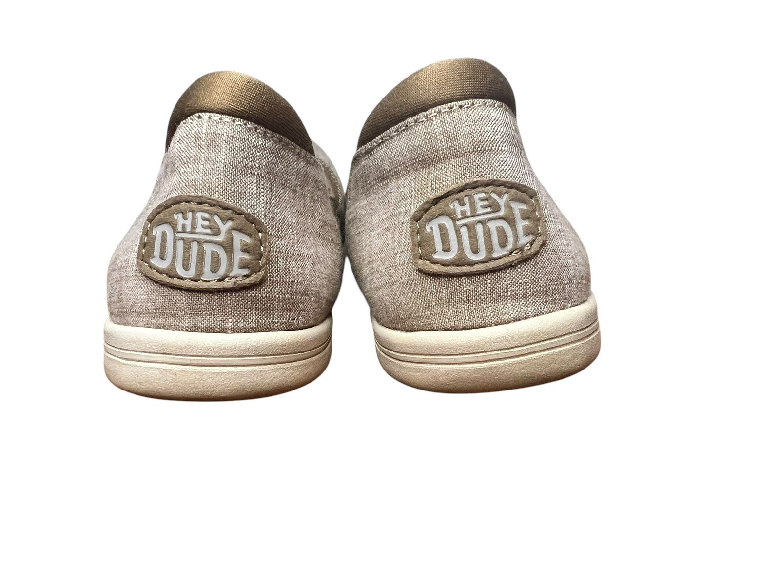 Hey Dude Savannah Women’s Size 7 Tan Classic Canvas Flats Shoes Casual Slip on