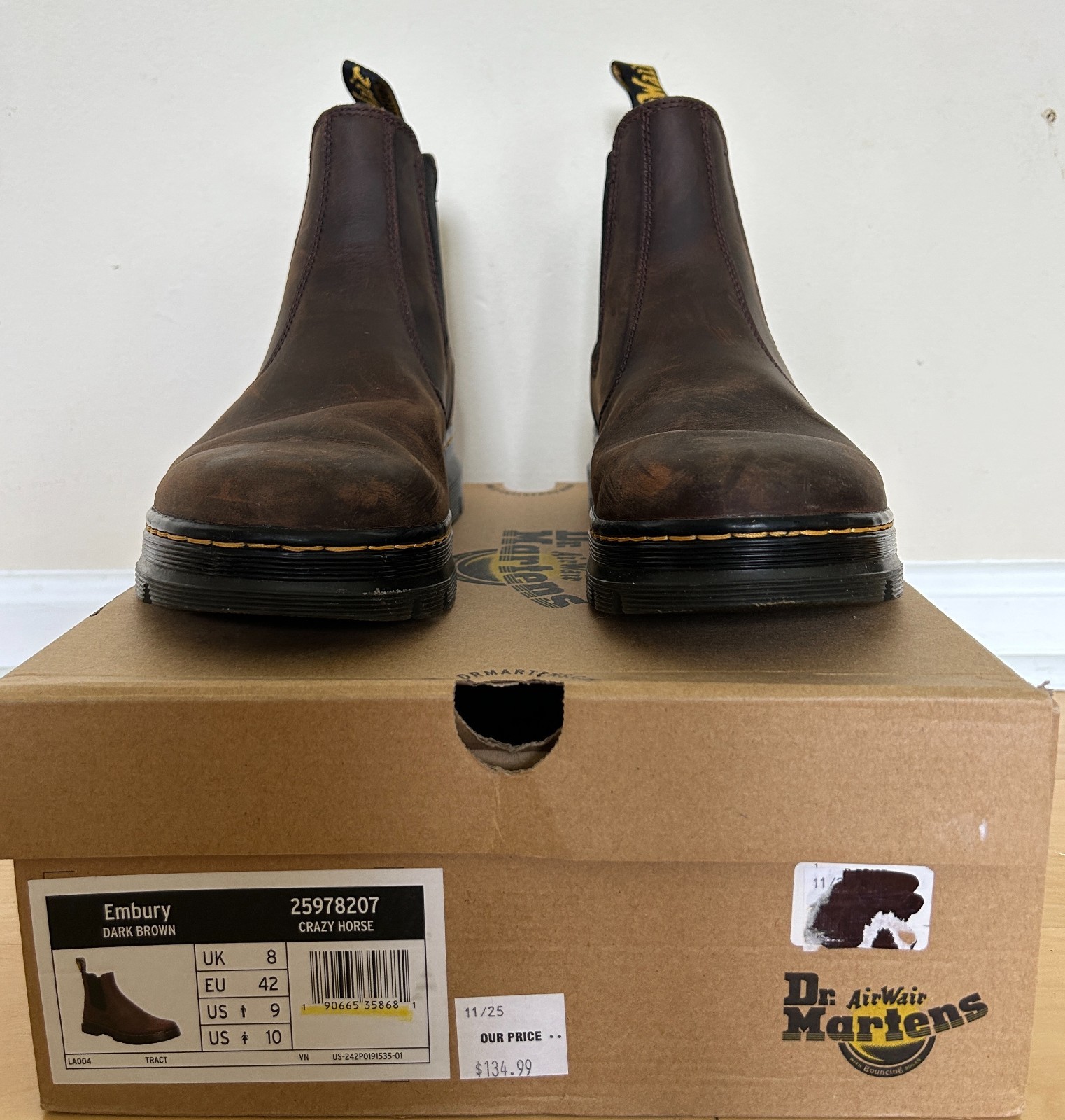 Dr. Martens Embury – Dark Brown Suede Boots – Women US size 10 – Barely worn