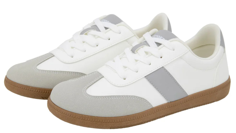 JSPORT Women’s Cecily Low-Top Sneakers White/Gray Casual Shoes – NEW