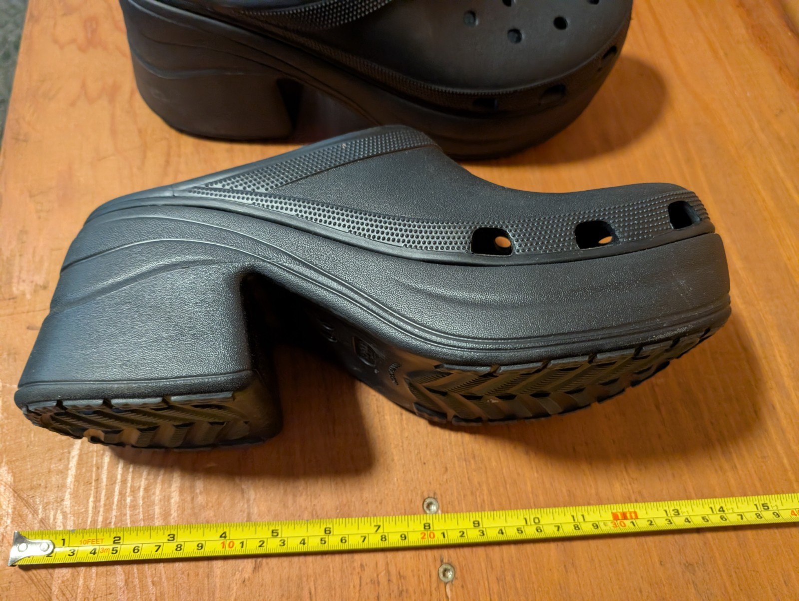 Crocs Siren Clog Black Unisex 4″ High Heel Platform Womens 15 Men 13 NWOT