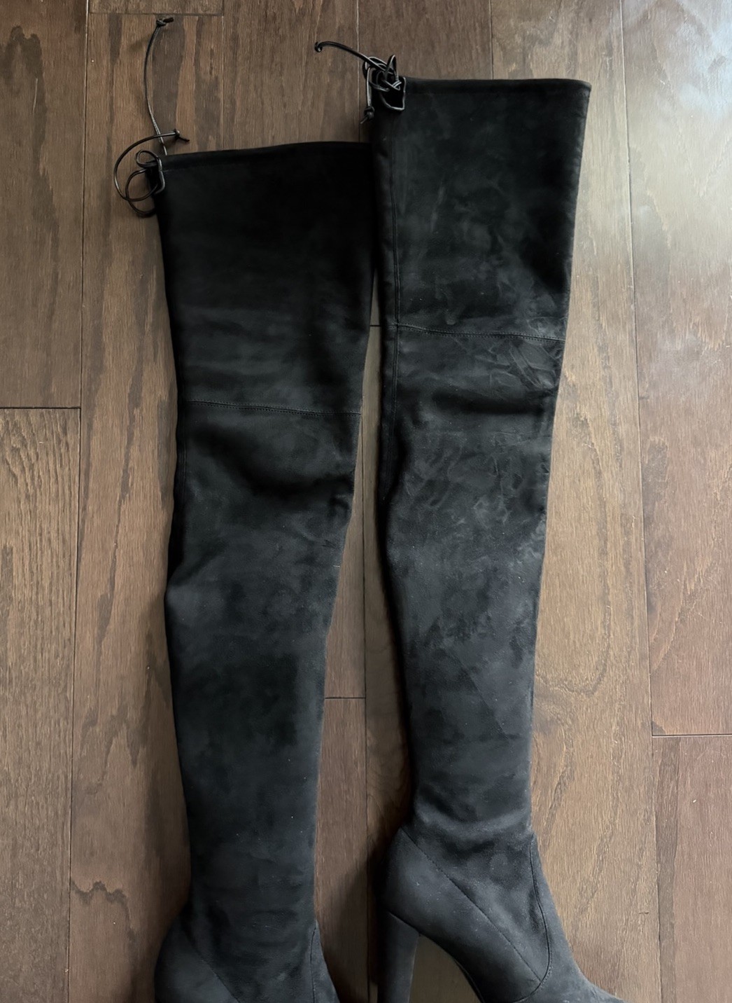 Stuart Weitzman Women’s Suede Alllegs Noir Ultra Stretch Boots