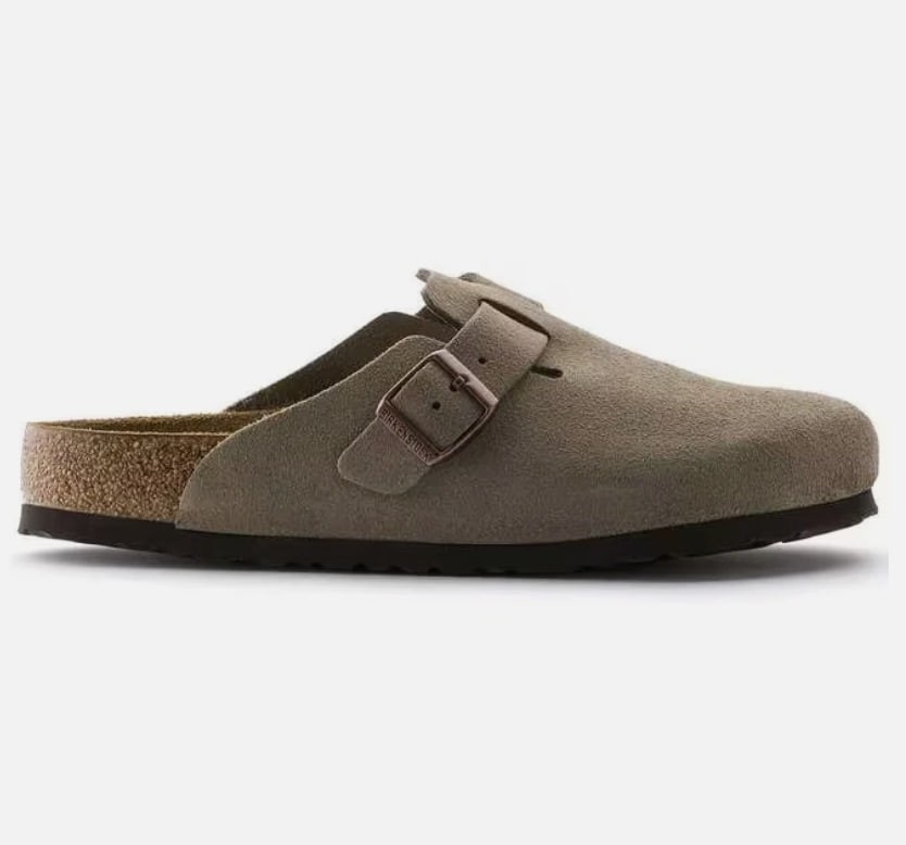 Brikenstock Boston Soft Footbed Suede Leather Unisex Clogs – Taupe- SALE!