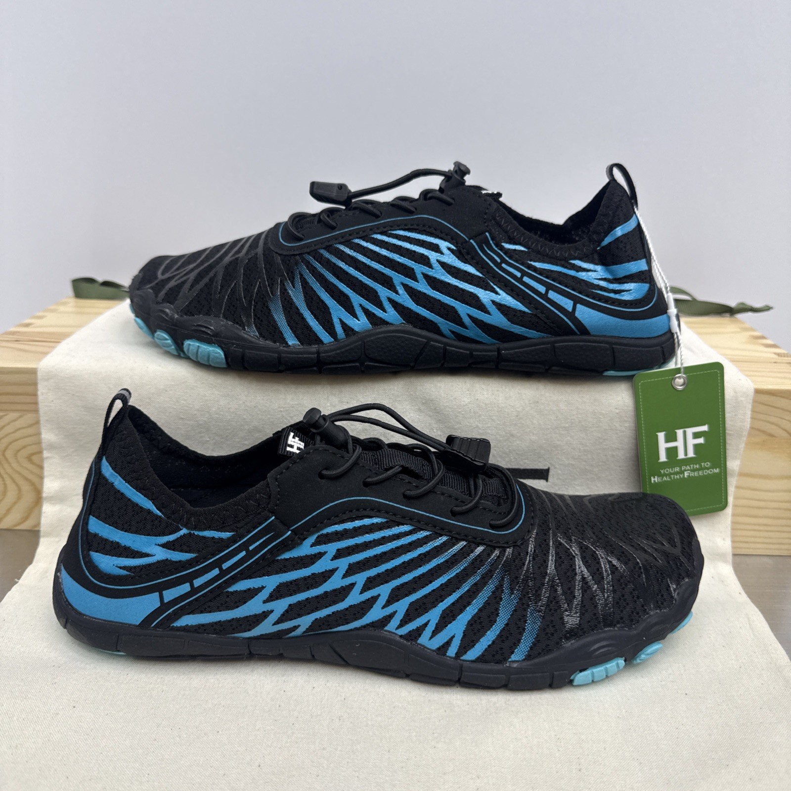 NWT Hike Footwear Shoe Lorax Pro Barefoot Black/Blue EU41 W10-10.5 M8-8.5