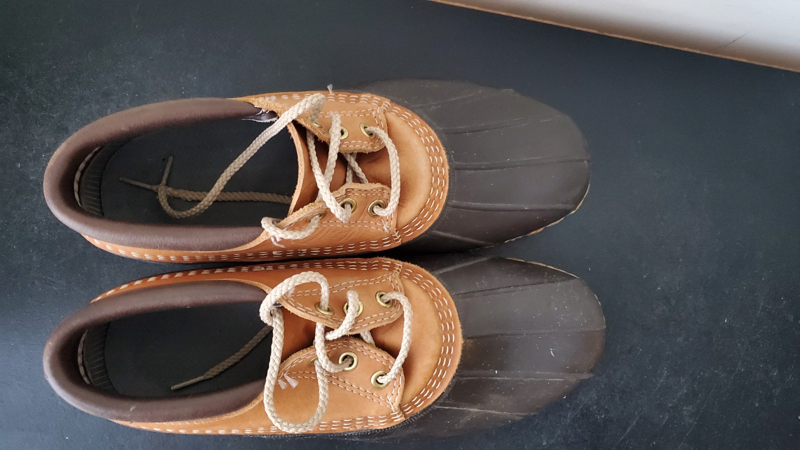 LL Bean Maine Duck Boots Gumshoes Low Top Womens Size 8 Brown