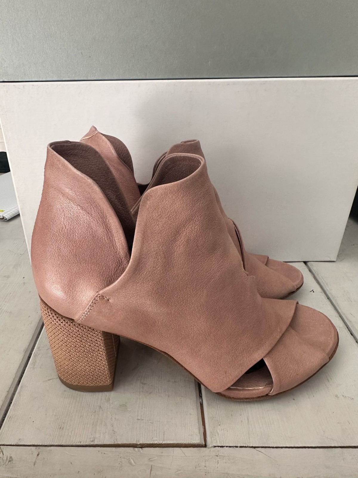 Officine Creative Ankle Boots Genuine Leather Woman SizeEu37 Blush Heel 3 1/8in