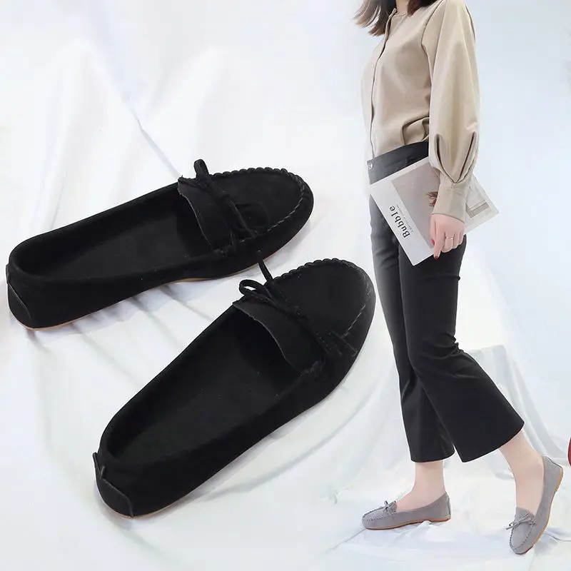 Fashion Women Shoes Slip on Loafers for Ballet Flats Women Suede Casual Sneakers