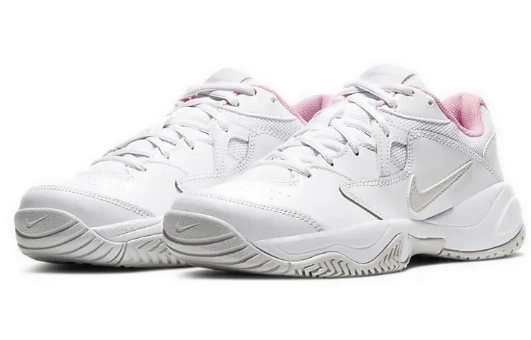 Nike Women Court Lite 2 Tennis Pickleball Shoes Size 8.5 White Pink AR8838 104