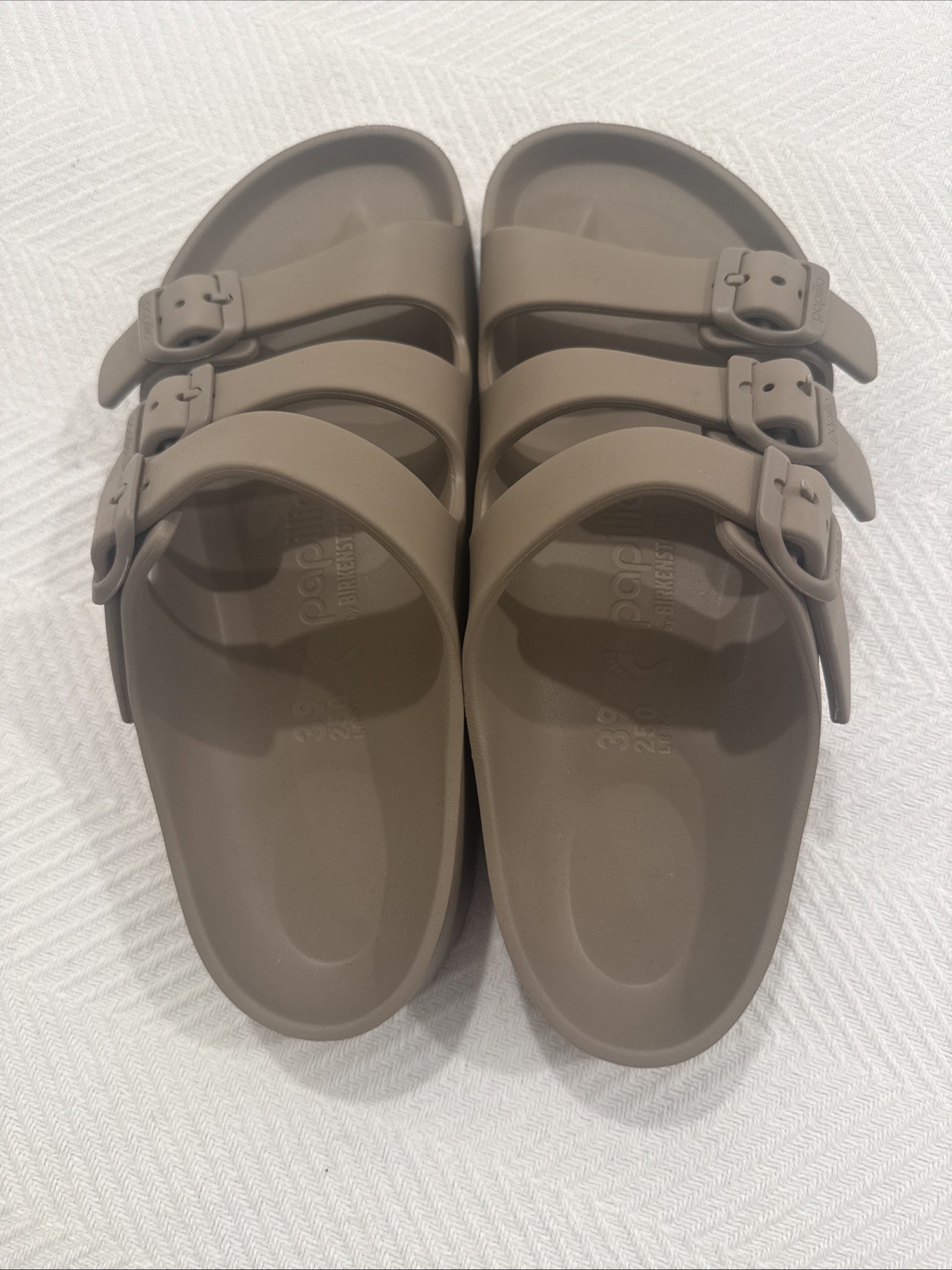 Birkenstock Papillio Florida Flex EVA Platform Sandals Gray Taupe US 7 EU 38 New
