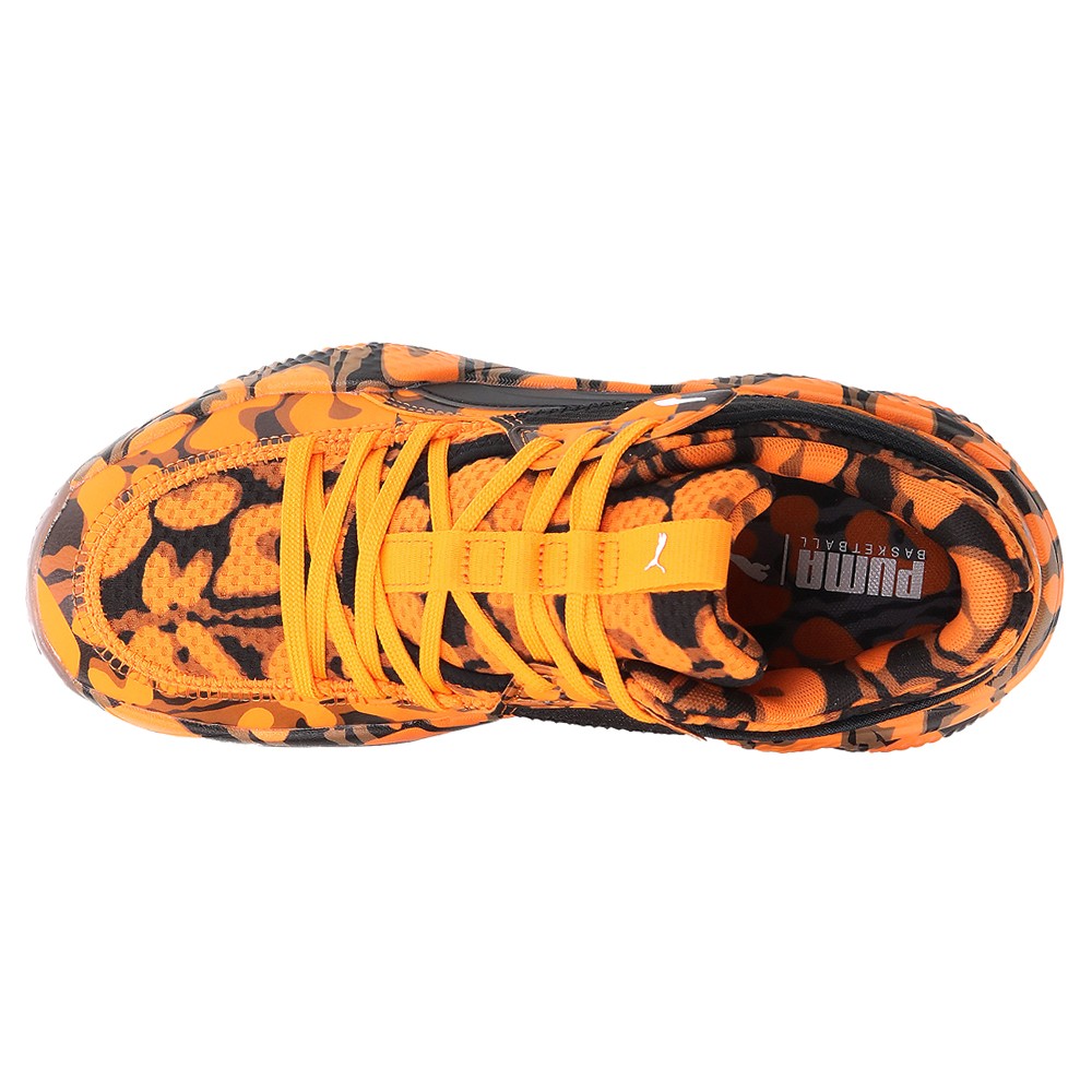 PUMA Court Rider Maverick Graphic Basketball Womens Orange Sneakers Athletic Sh