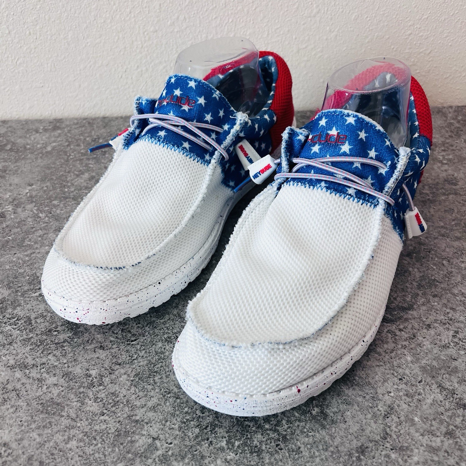 Hey Dude | American Flag Pride Wally Sox Tri Slip On Loafers Shoes Women’s 10