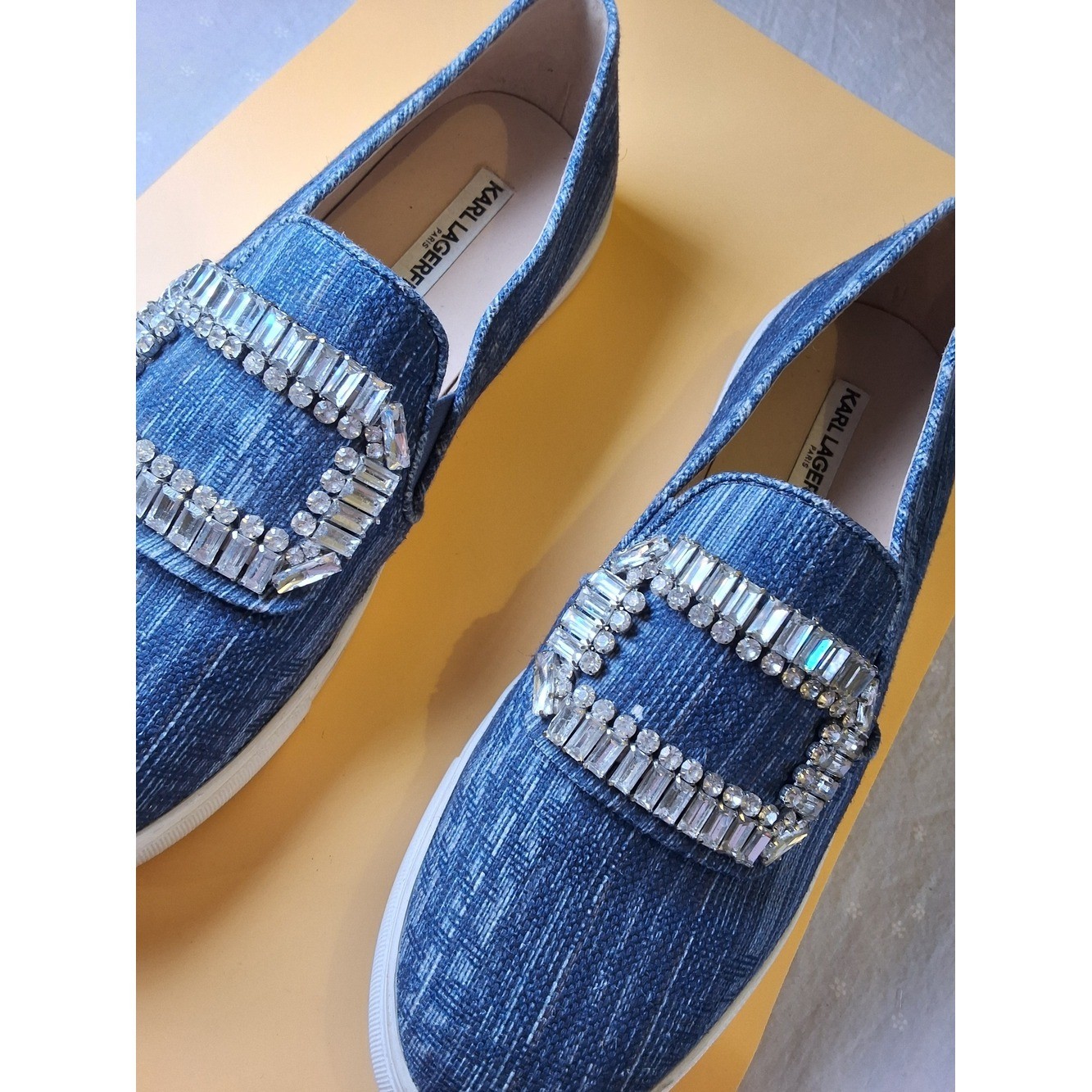 Karl Lagerfeld Denim Slip-On Loafers – Blue