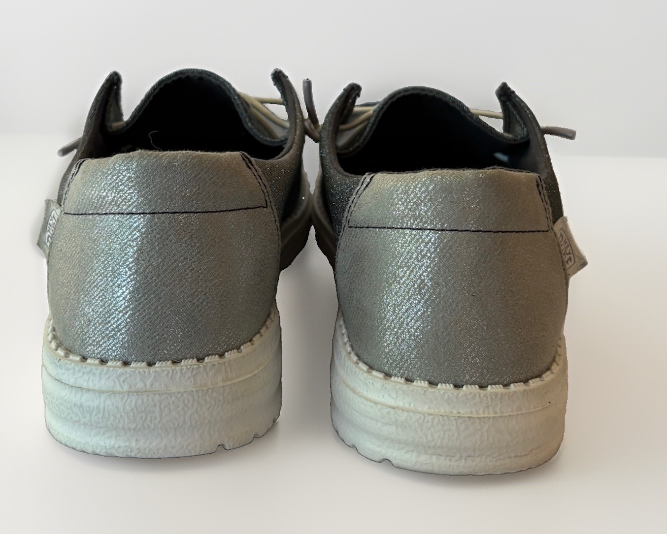 Hey Dude Women’s Wendy Metallic Sparkle Charcoal Us Size 9